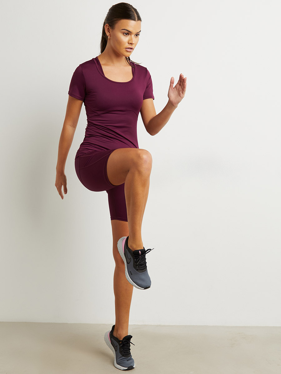 بلوزة رياضية باكمام قصيرة من ستايلي-sports-women-clothing-tshirtsandvests-image-2