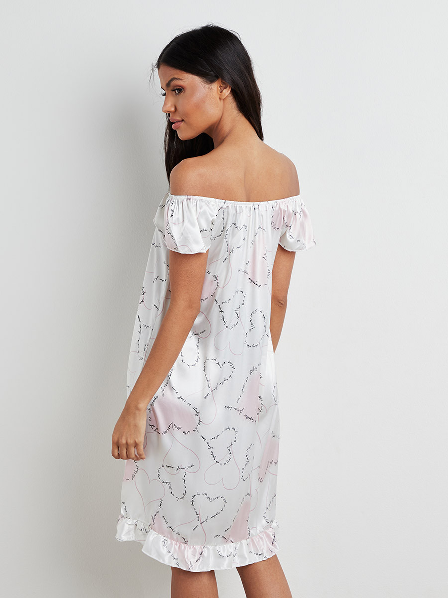 فستان سهرة مطبوع بتفاصيل كشكش من ستايلي-women-clothing-nightwear-nighties-image-4
