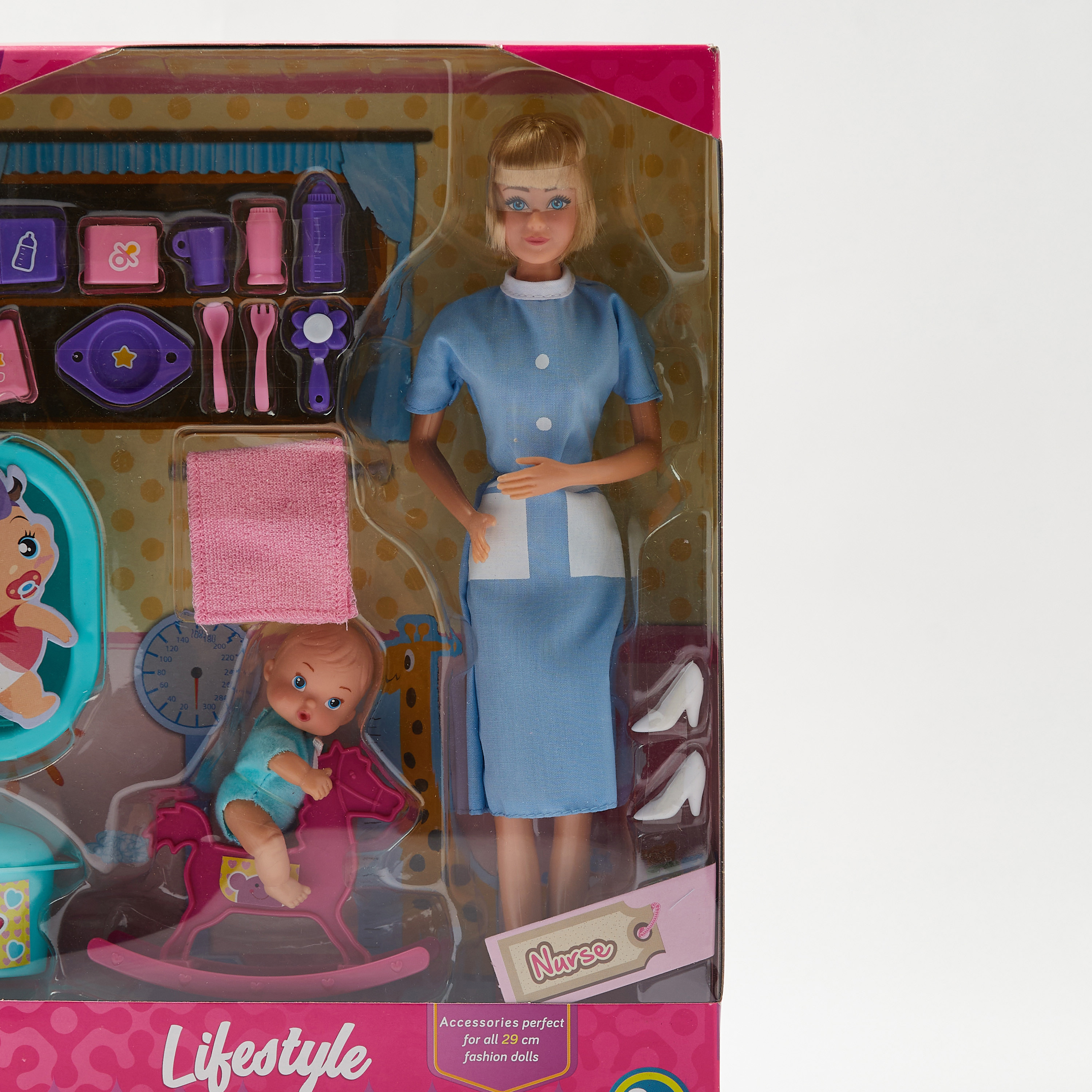 طقم ألعاب دمية أزياء الممرضة من جونيورز-toys-dollsandplaysets-dollplaysets-image-2