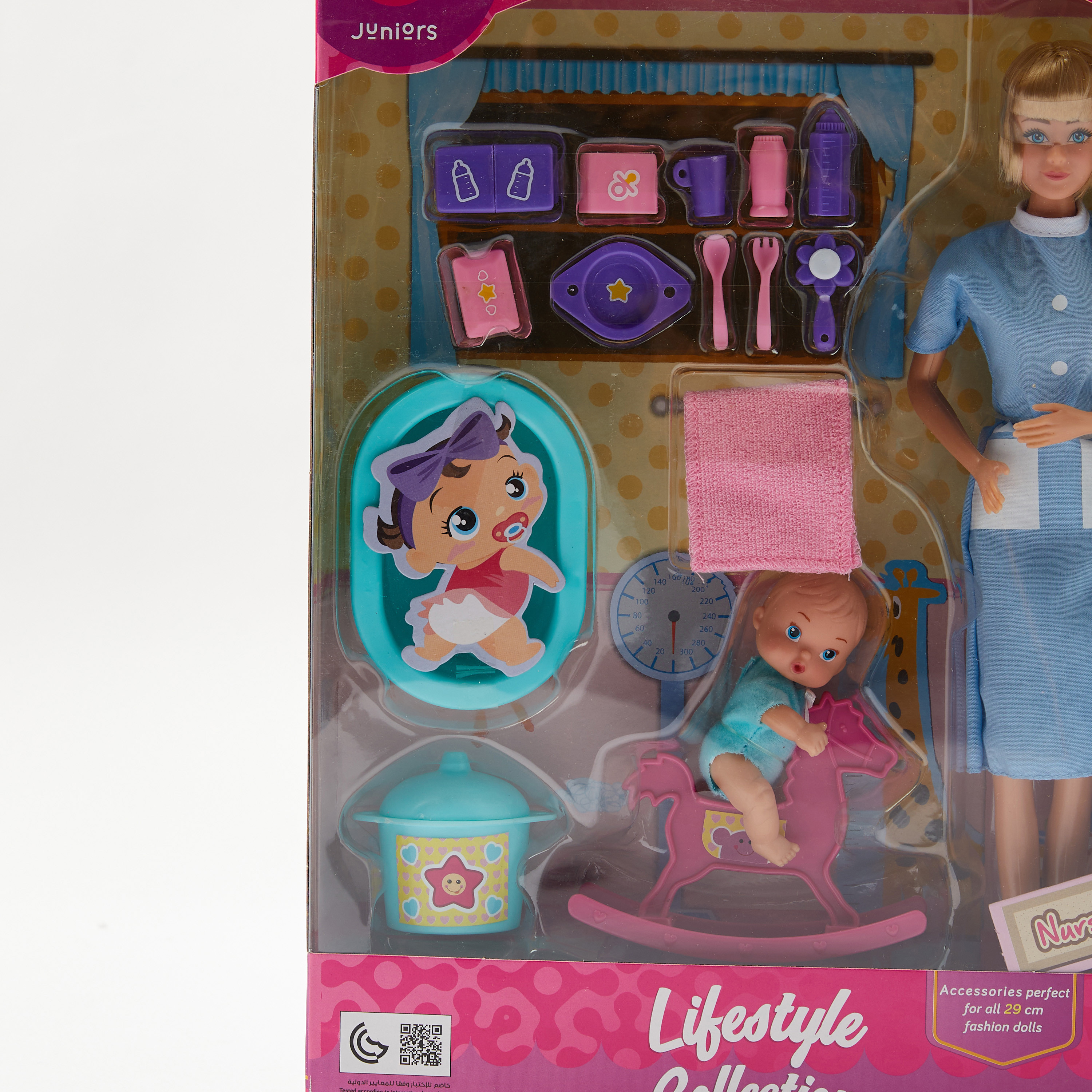 طقم ألعاب دمية أزياء الممرضة من جونيورز-toys-dollsandplaysets-dollplaysets-image-3