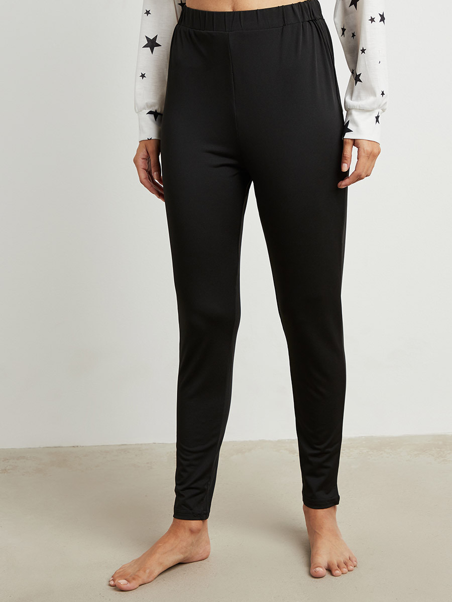 مجموعة من تيشيرت مطبوع بقصة واسعة وليقنز من ستايلي-women-clothing-nightwear-pyjamas-bottoms-image-3