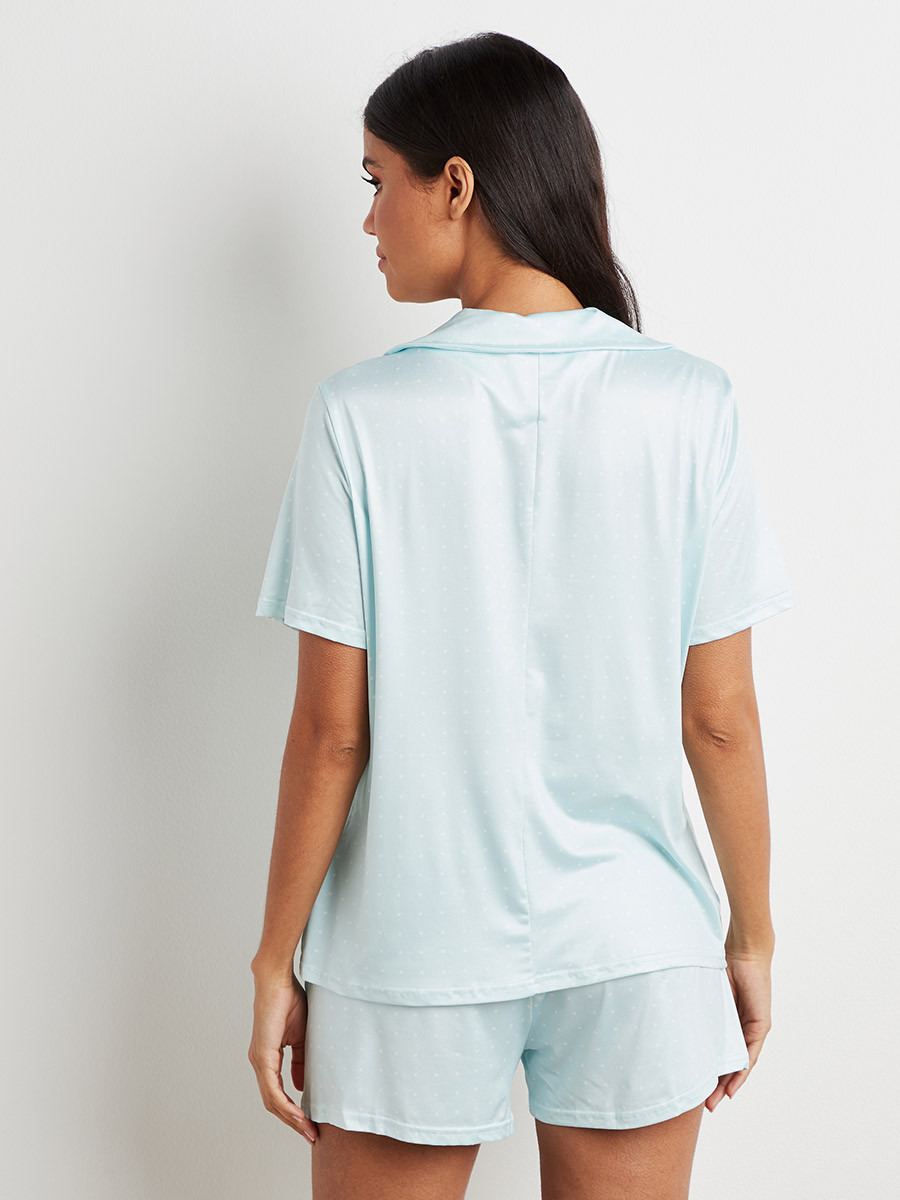 مجموعة من قميص منقط وشورت من ستايلي-women-clothing-nightwear-pyjamas-bottoms-image-6