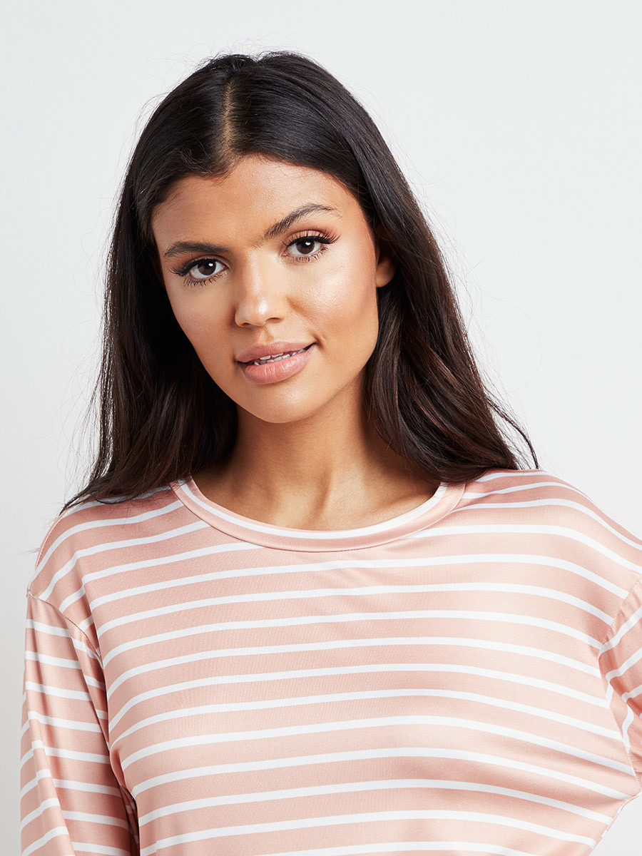 مجموعة من تيشيرت بأكمام طويلة وشورت من ستايلي-women-clothing-nightwear-pyjamas-bottoms-image-4