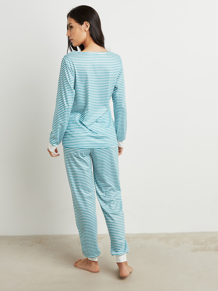 مجموعة من تيشيرت وبنطلون بيجاما من ستايلي-women-clothing-nightwear-pyjamas-longsets-image-4