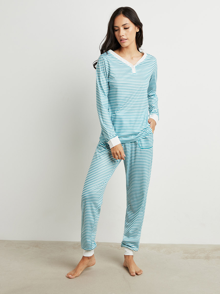 مجموعة من تيشيرت وبنطلون بيجاما من ستايلي-women-clothing-nightwear-pyjamas-longsets-image-6