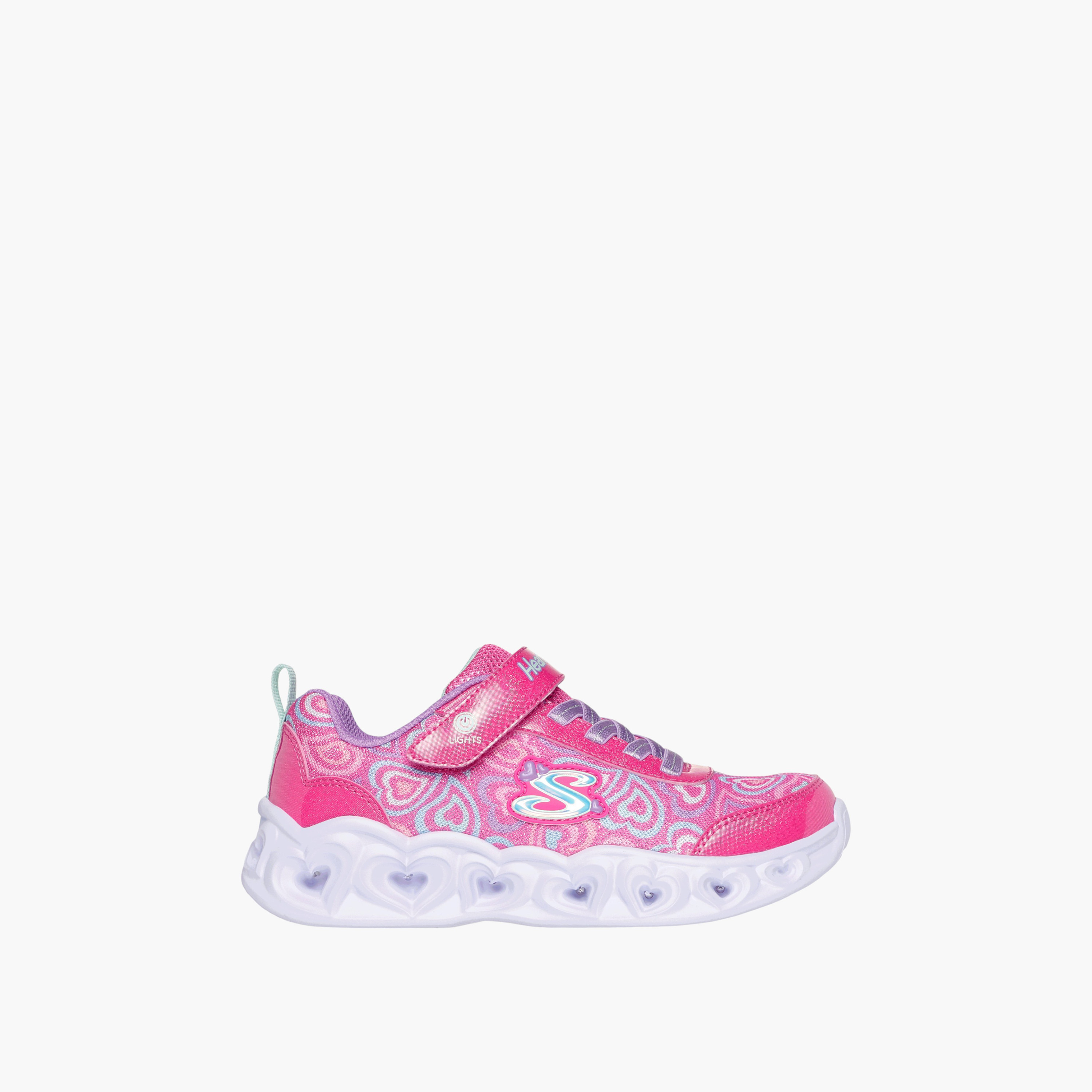 Skechers Girls' HEART LIGHTS Sneakers with Hook and Loop Closure - 303257L-HPMT-sports-girls-shoes-image-6