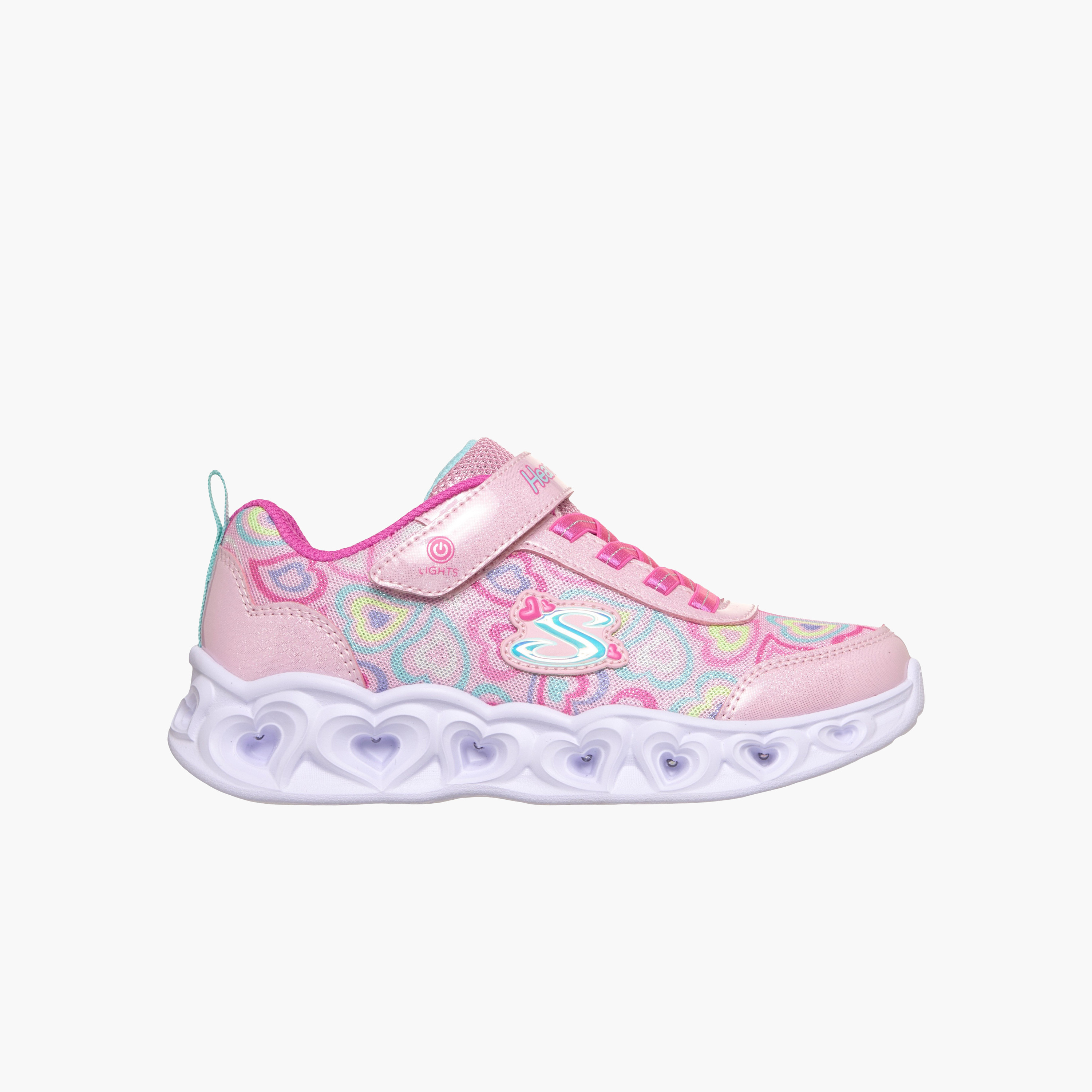 حذاء رياضي مضيء للبنات بشريط إغلاق للبنات من سكيتشرز-girls-shoes-sneakers-image-1