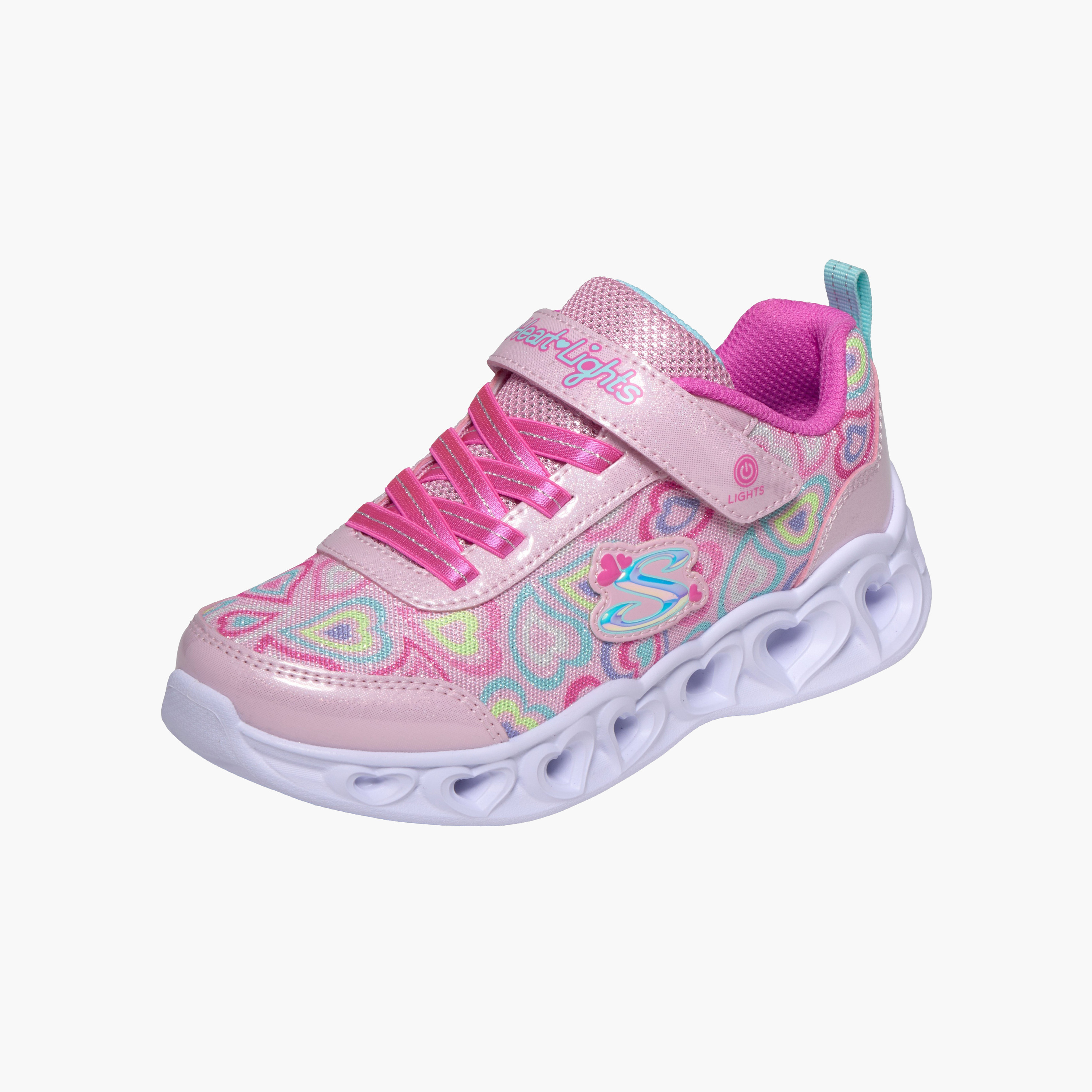 حذاء رياضي مضيء للبنات بشريط إغلاق للبنات من سكيتشرز-girls-shoes-sneakers-image-3