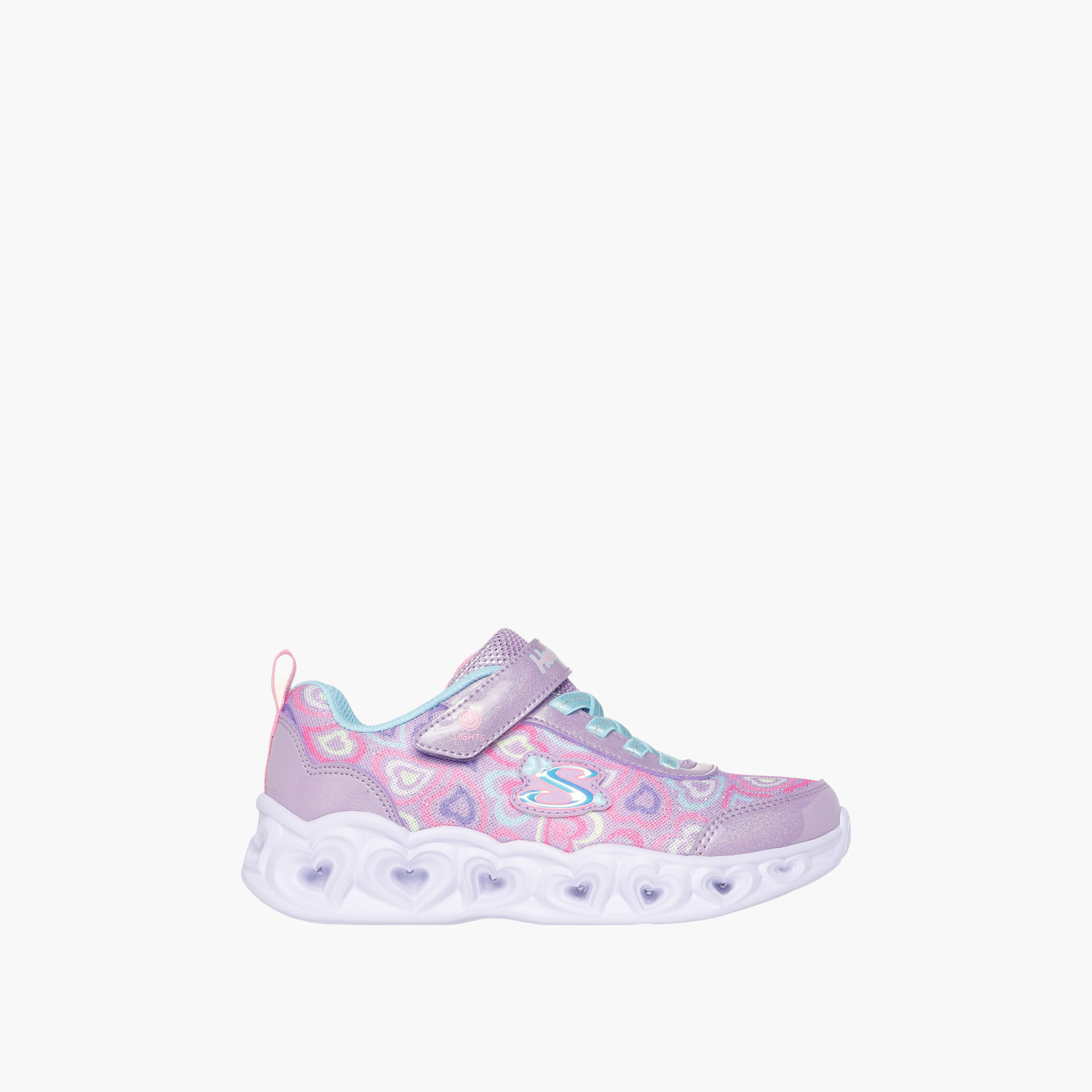Skechers Girls Heart Lights Hook & Loop Ankle Shoes-girls-shoes-sports-image-2