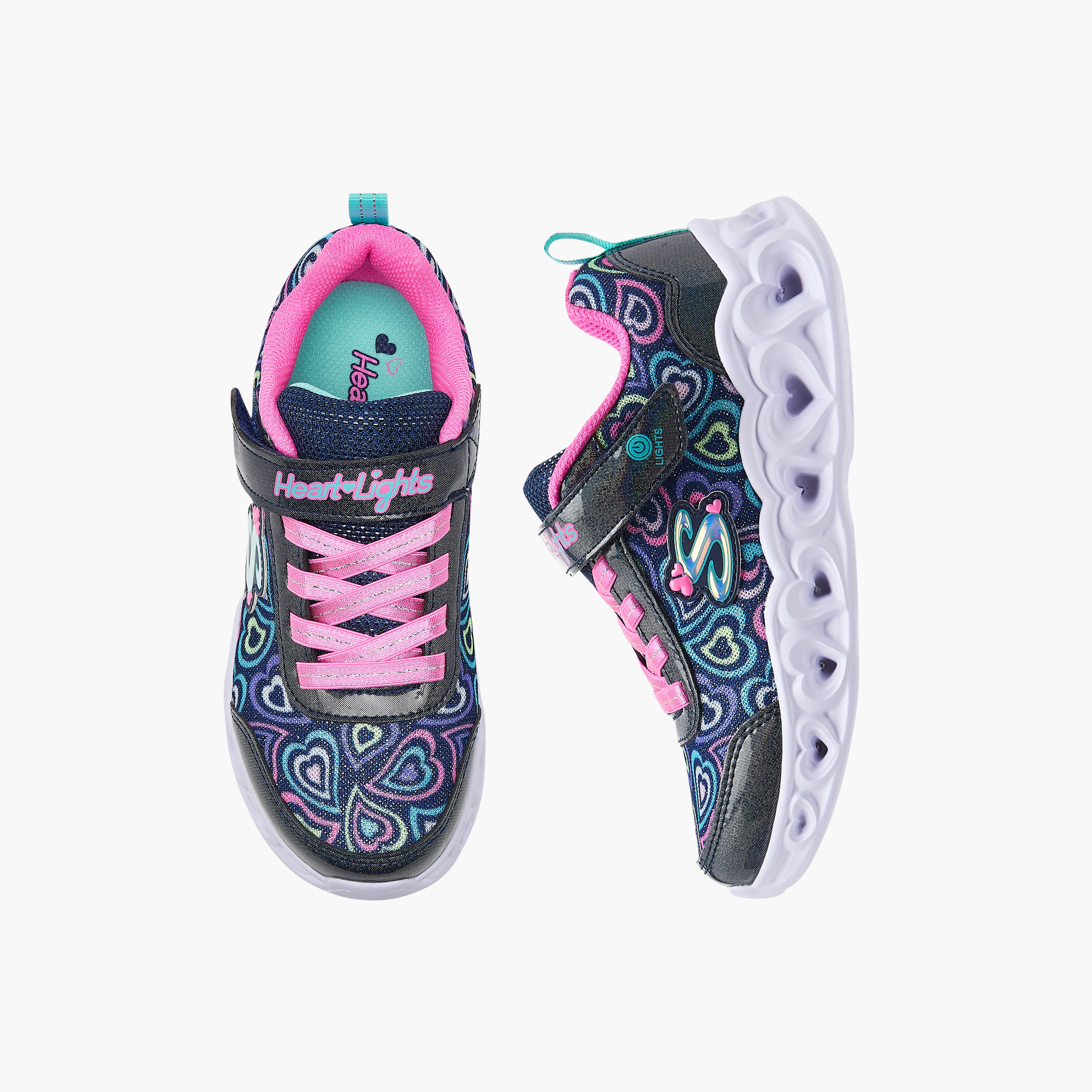 سكيتشرز - حذاء رياضي هارت لايتس هوك اند لوب - للبنات  303257L | OE-girls-shoes-sneakers-image-1