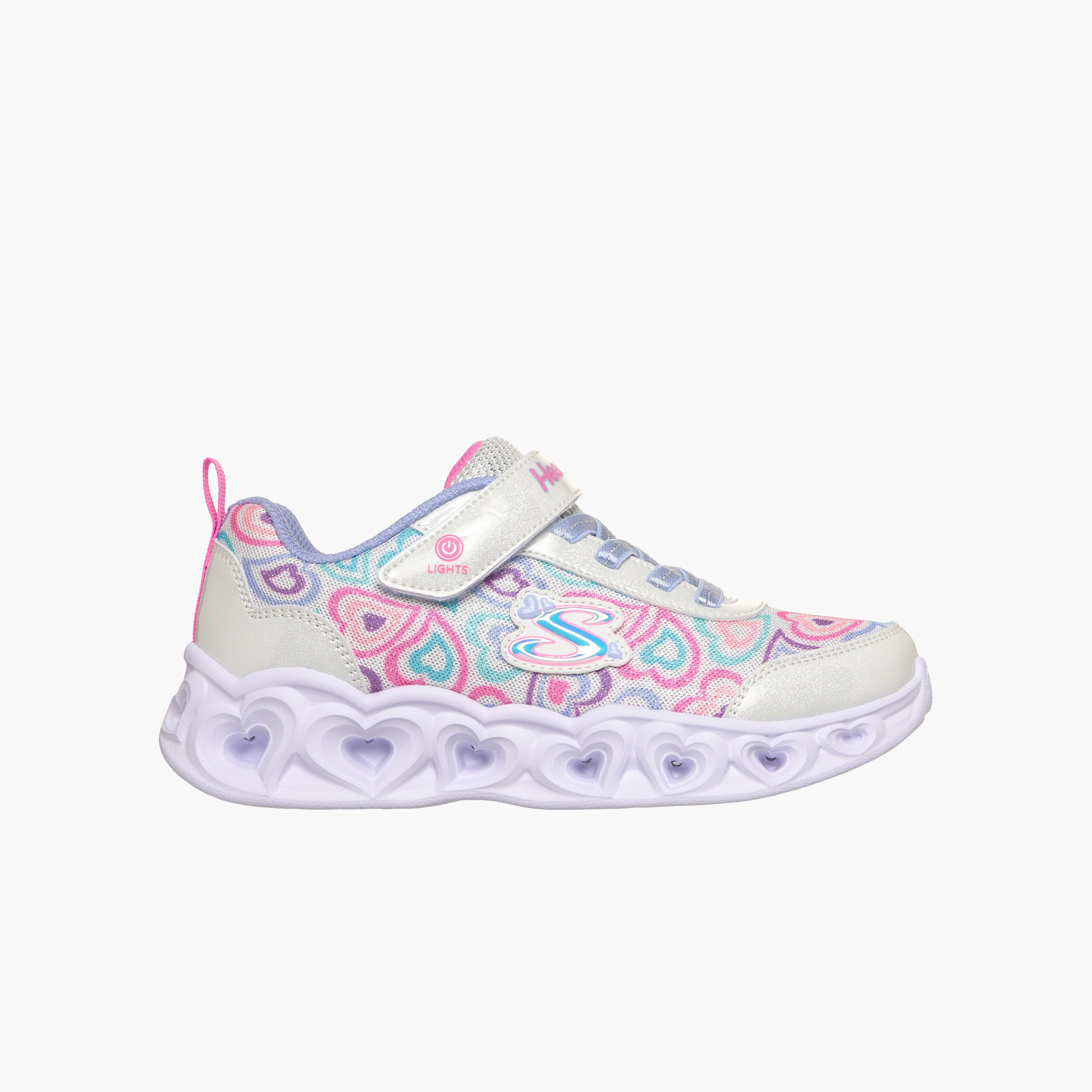 حذاء رياضي للبنات بإضاءة وشريط إغلاق لاصق من سكيتشرز-girls-shoes-sneakers-image-1