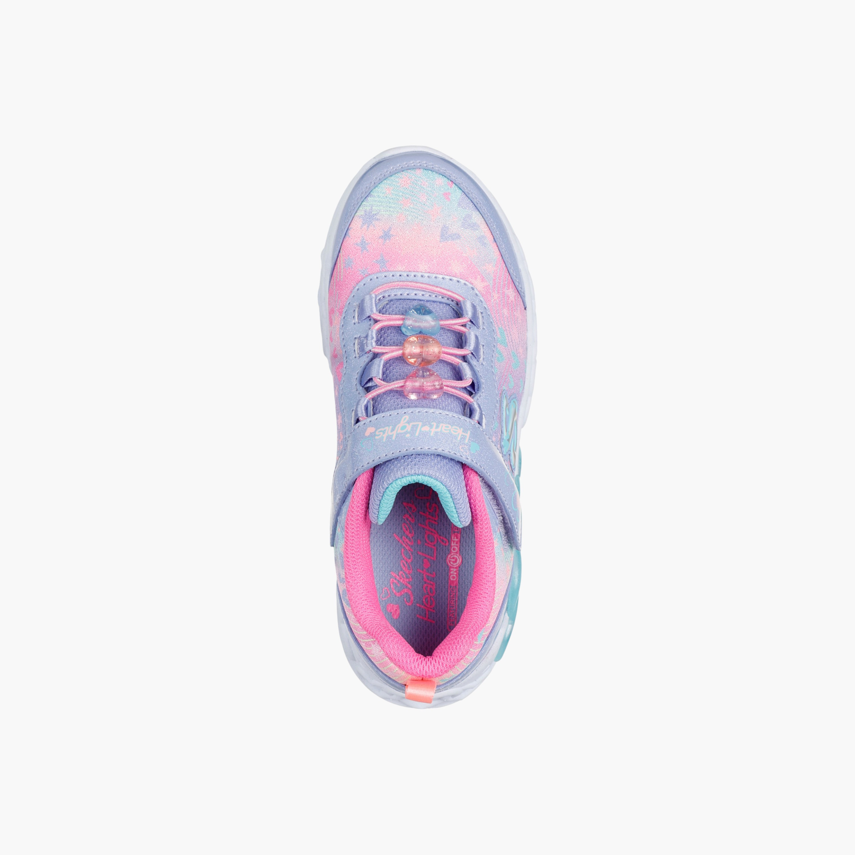 Skechers Girls Infinite Heart Lights Hook & Loop Walking Shoes-girls-shoes-sneakers-image-2