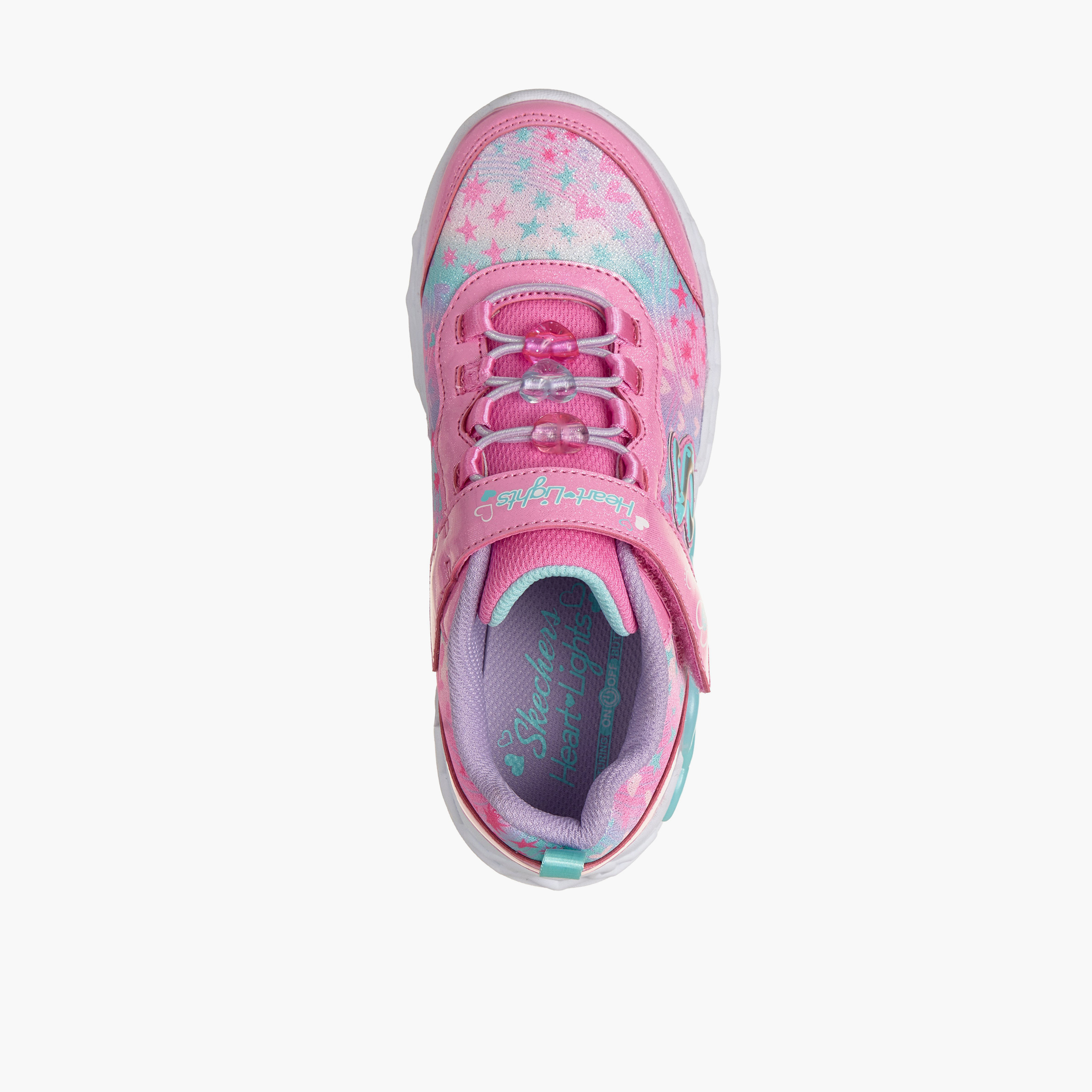 Skechers Girls INFINITE HEART LIGHTS Hook & Loop Sneakers-girls-shoes-sports-image-2