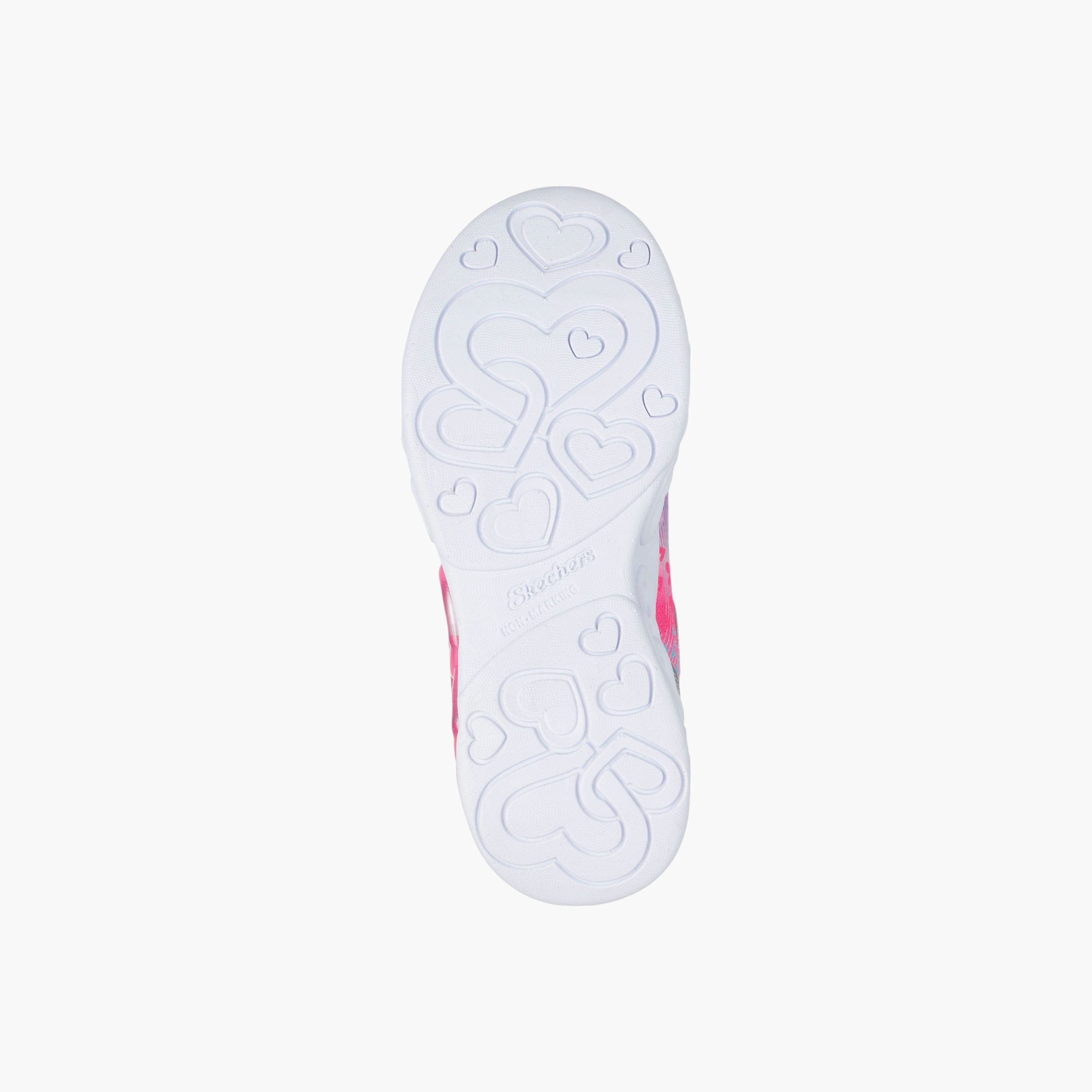 Skechers Girls Infinite Heart Lights Hook & Loop Walking Shoes-girls-shoes-sports-image-5