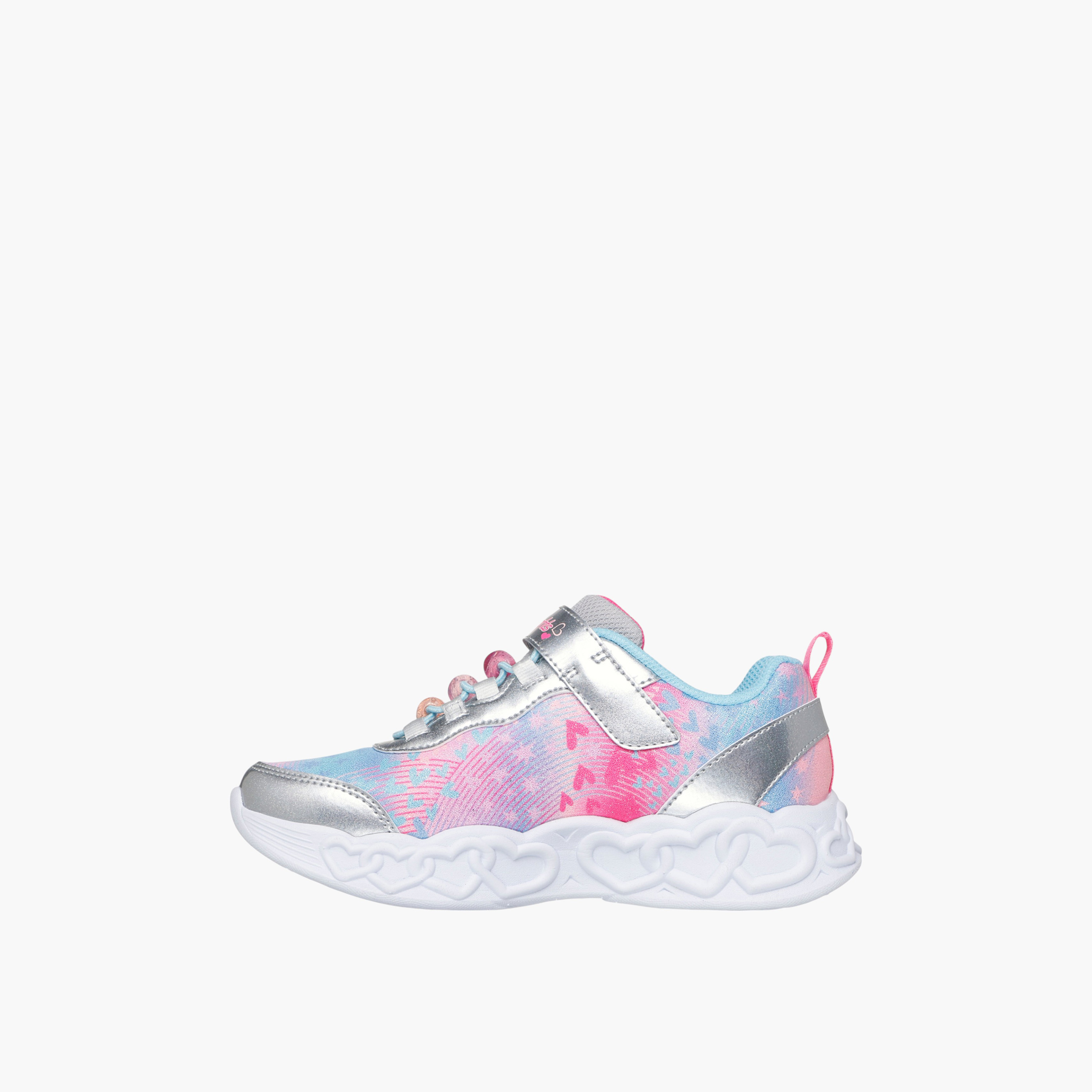 Skechers Girls Infinite Heart Lights Hook & Loop Walking Shoes-girls-shoes-sports-image-4