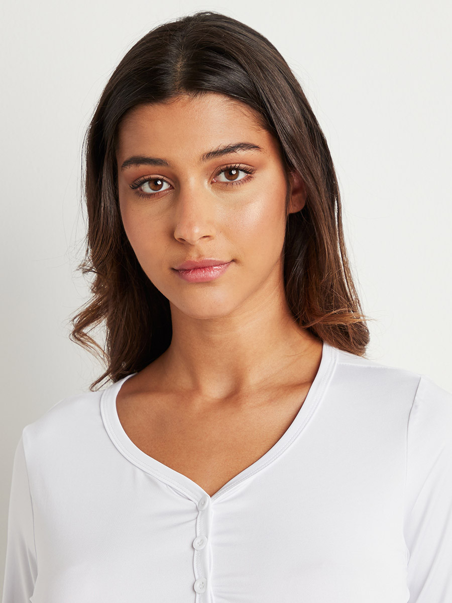 طقم بيجاما مطبوعة وبلوزة بزر من ستايلي-women-clothing-nightwear-pyjamas-bottoms-image-4