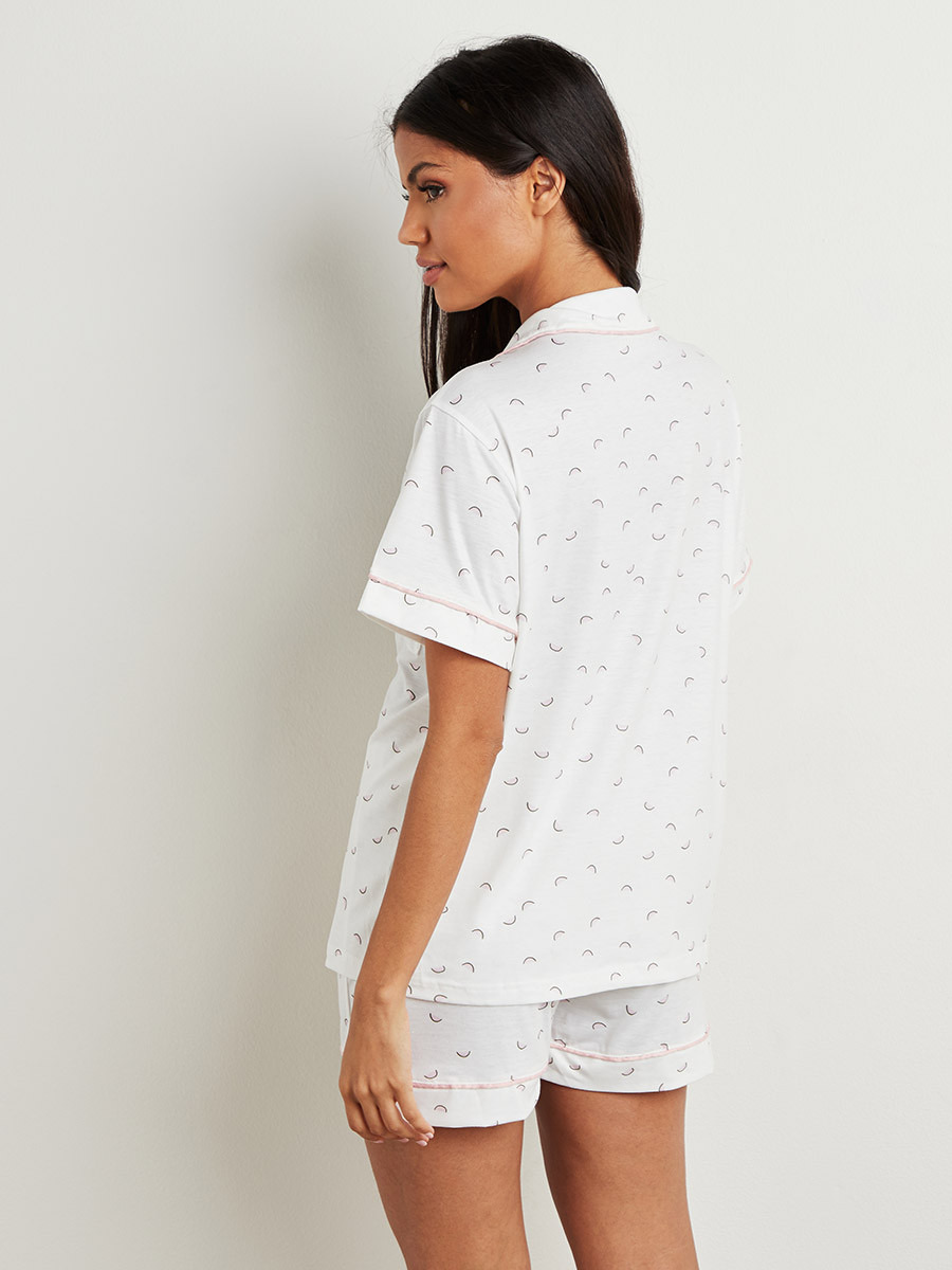 مجموعة من قميص مطبوع وشورت من ستايلي-women-clothing-nightwear-pyjamas-longsets-image-5