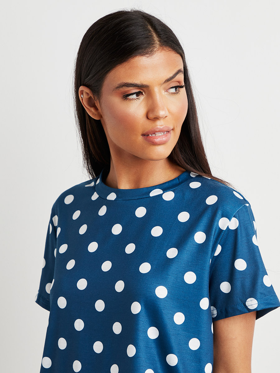 مجموعة من تيشيرت منقط وشورت من ستايلي-women-clothing-nightwear-pyjamas-bottoms-image-3