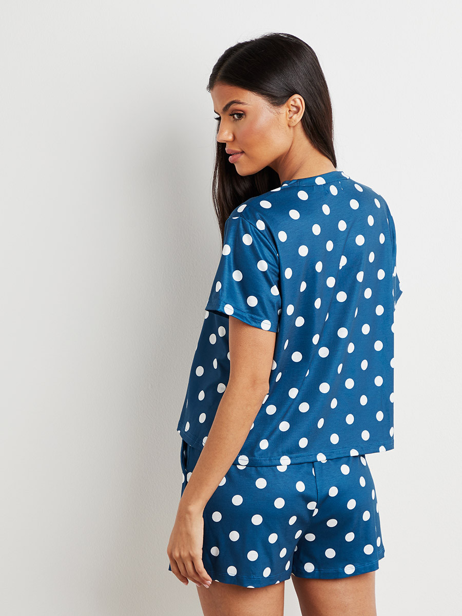 مجموعة من تيشيرت منقط وشورت من ستايلي-women-clothing-nightwear-pyjamas-bottoms-image-6