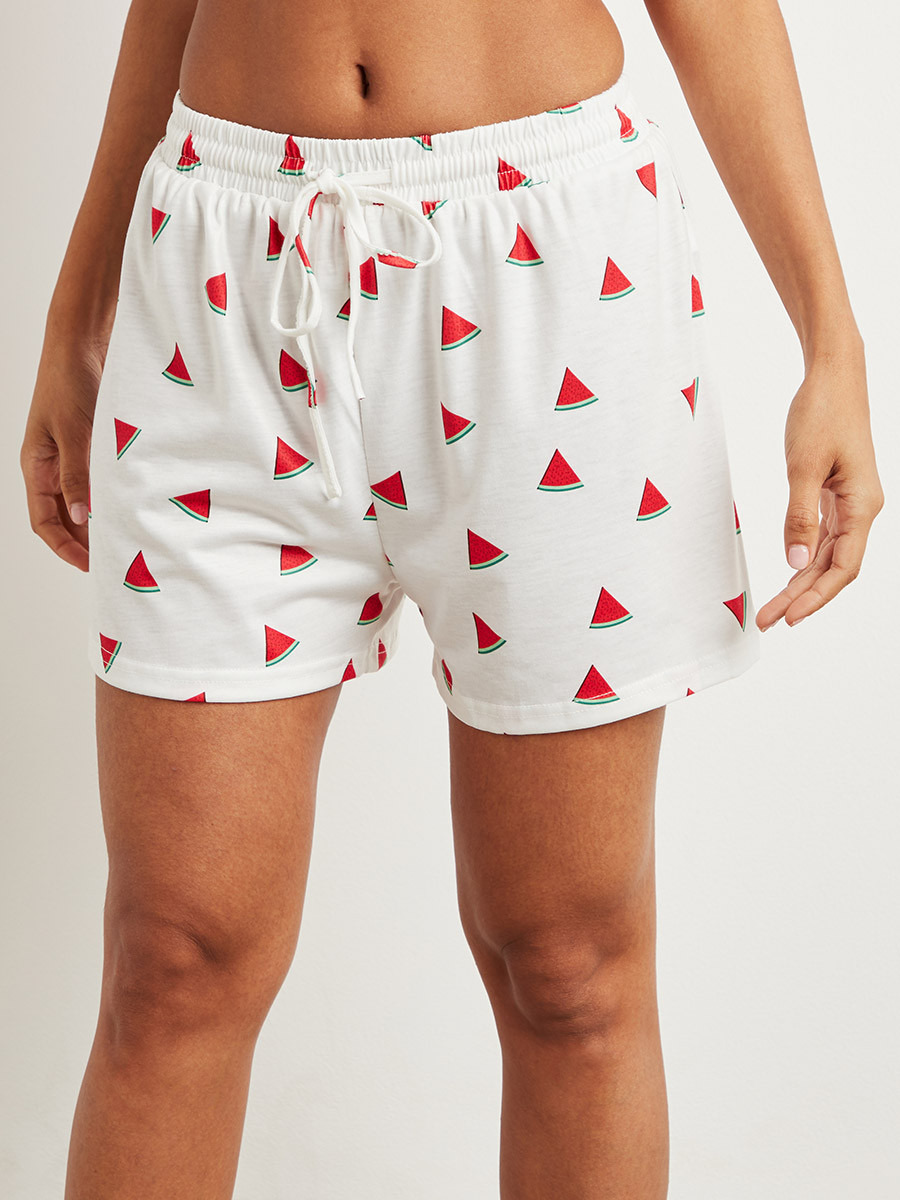 Styli Melon Slogan Print T-shirt and Short Set-women-clothing-nightwear-pyjamas-longsets-image-4