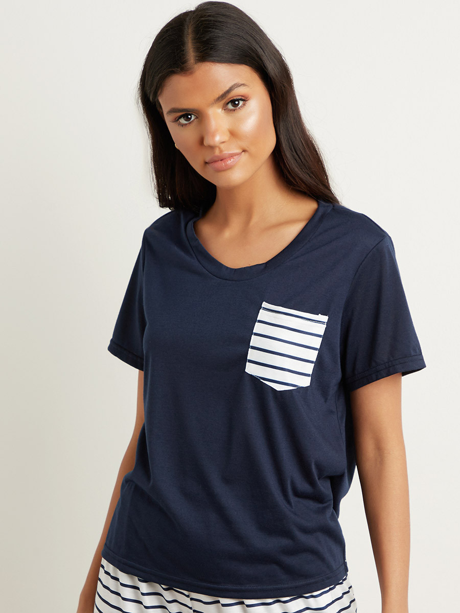 مجموعة من تيشيرت وبنطلون بيجاما من ستايلي-women-clothing-nightwear-pyjamas-bottoms-image-2