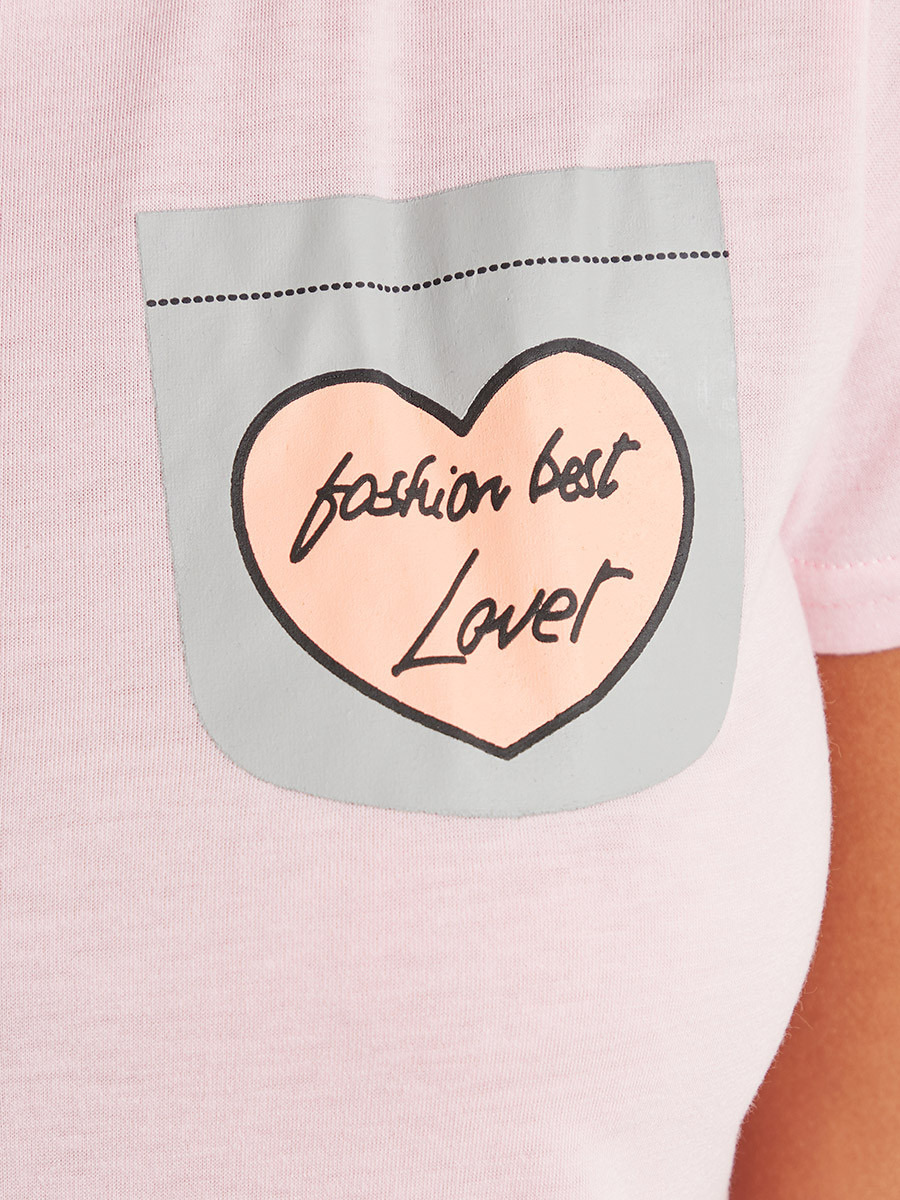 Styli Contrast Pocket Printed T-shirt and Pyjama Set-women-clothing-nightwear-pyjamas-longsets-image-5