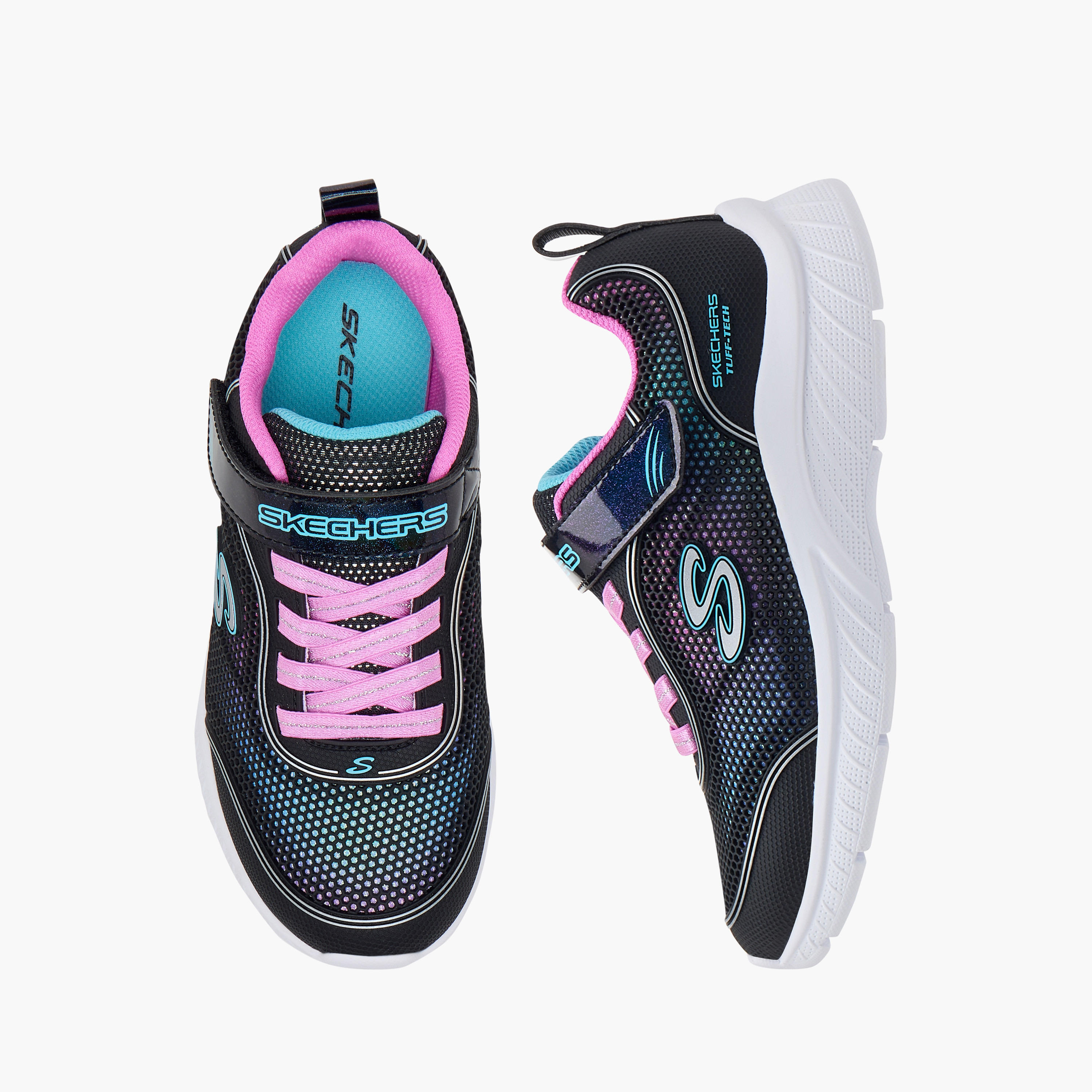 Skechers Girl's Microspec Plus Lace-Up Sneakers 303385L | OE-girls-shoes-sneakers-image-1