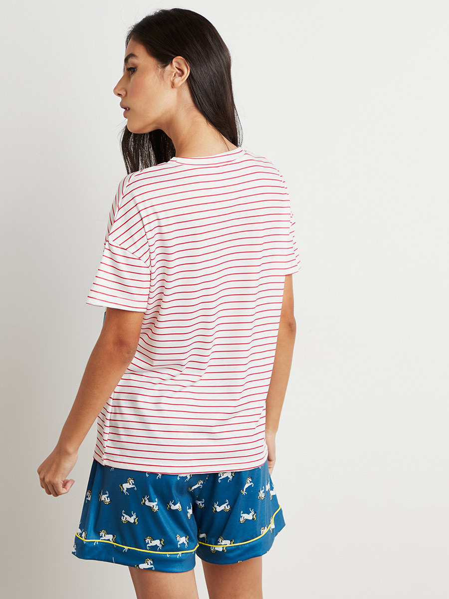 مجموعة من تيشيرت مطبوع وشورت من ستايلي-women-clothing-nightwear-pyjamas-bottoms-image-5
