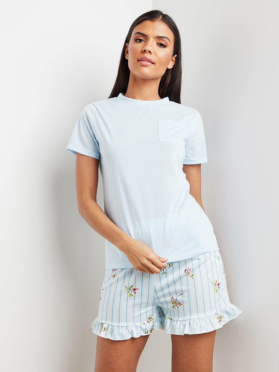 مجموعة من تيشيرت وشورت من ستايلي-women-clothing-nightwear-pyjamas-bottoms-image-1