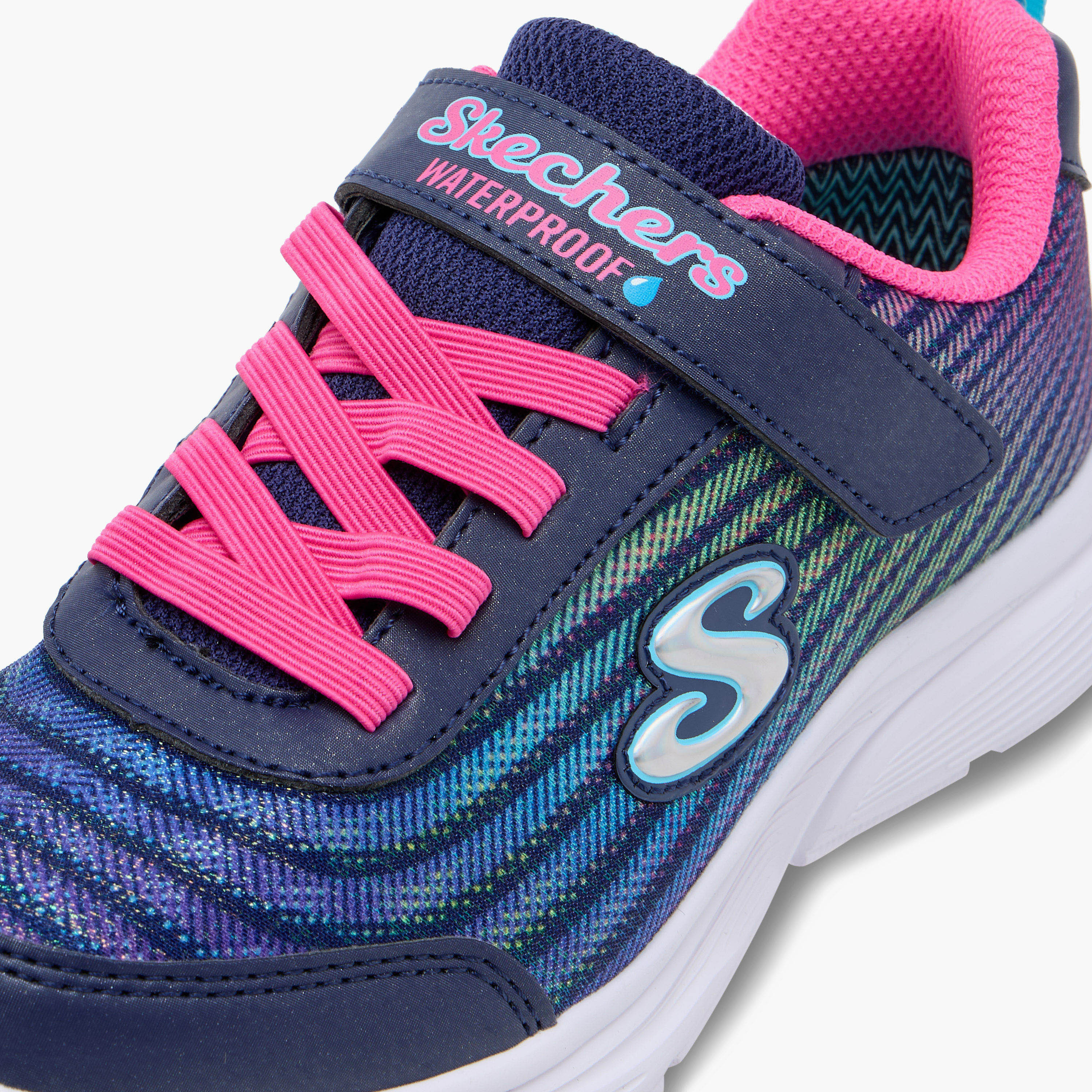 Skechers Girl's Wavy Lites Lace-Up Sneakers 303393L | OE-girls-shoes-sneakers-image-4