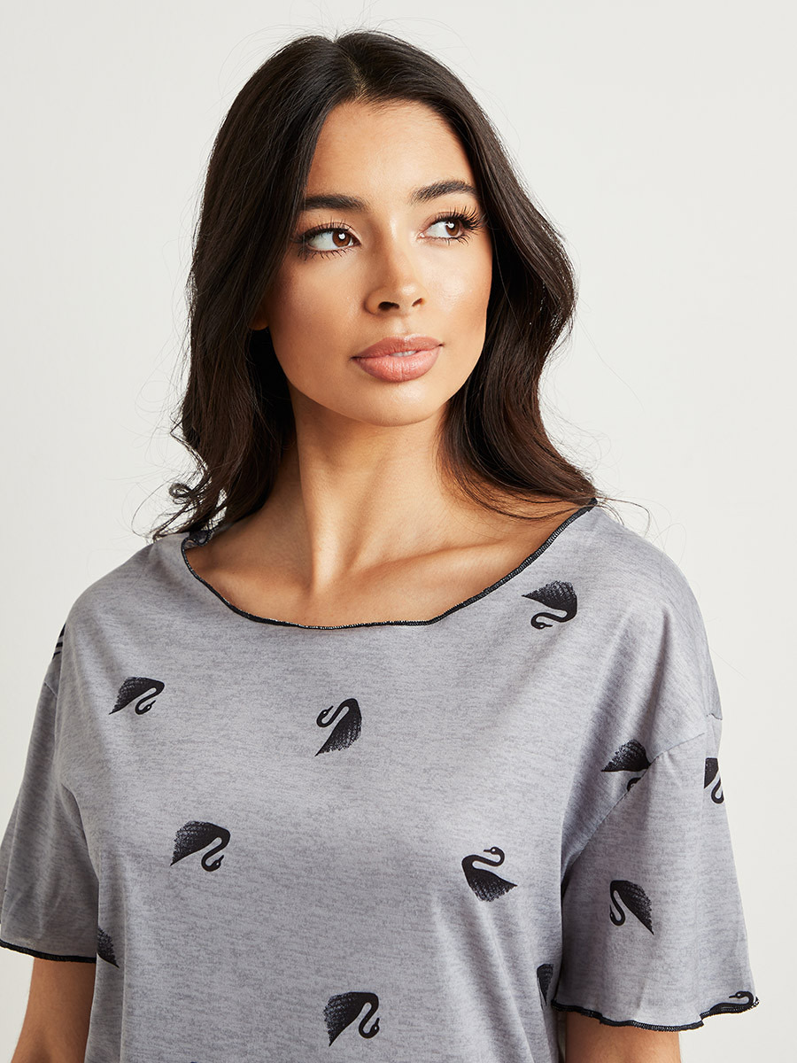 مجموعة من تيشيرت وبنطلون بيجاما من ستايلي-women-clothing-nightwear-pyjamas-longsets-image-5