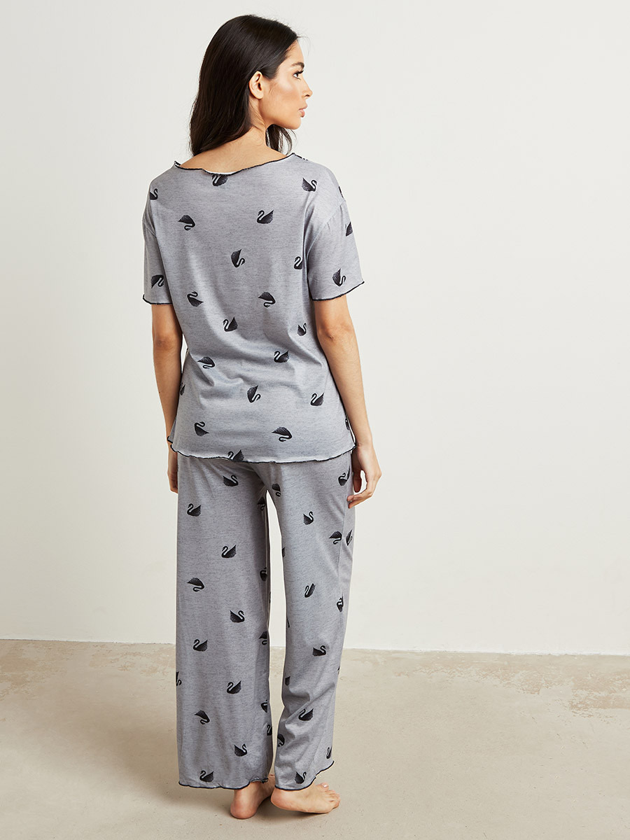 مجموعة من تيشيرت وبنطلون بيجاما من ستايلي-women-clothing-nightwear-pyjamas-longsets-image-6