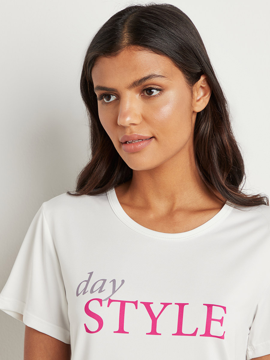 مجموعة من تيشيرت مطبوع وبنطلون بيجاما من ستايلي-women-clothing-nightwear-pyjamas-bottoms-image-5
