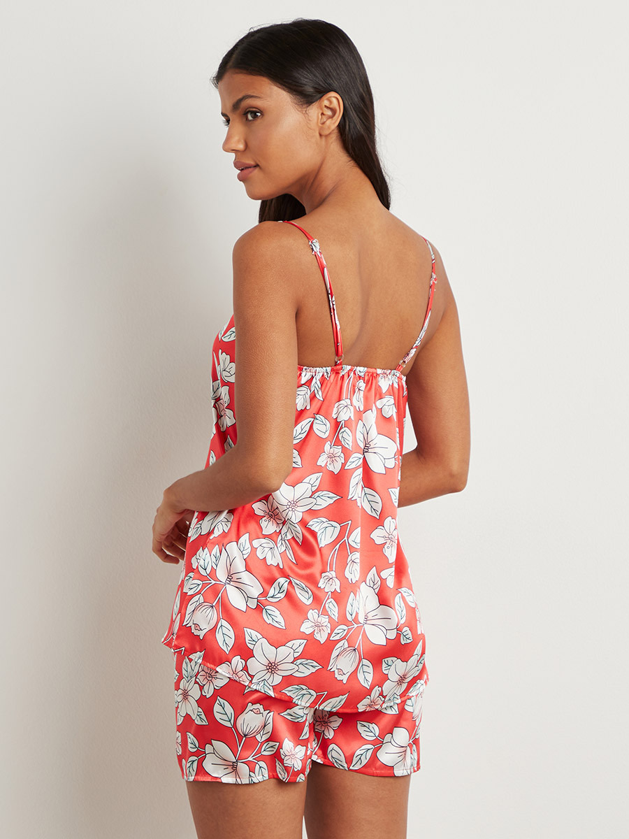 Styli Floral Print Lace Trim Cami and Short Set-women-clothing-nightwear-pyjamas-longsets-image-5