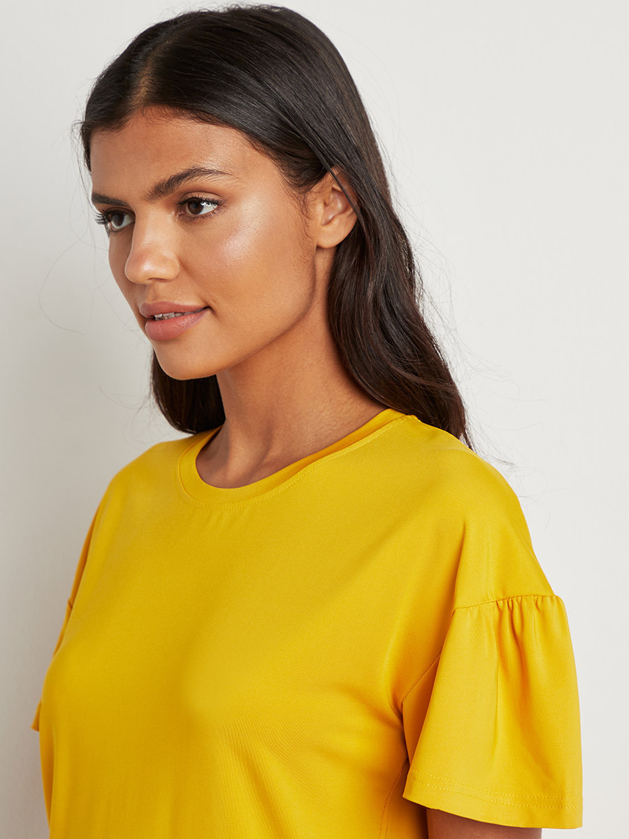 Styli Ruffled Sleeves T-shirt and Floral Printed Short Set-women-clothing-nightwear-pyjamas-longsets-image-4