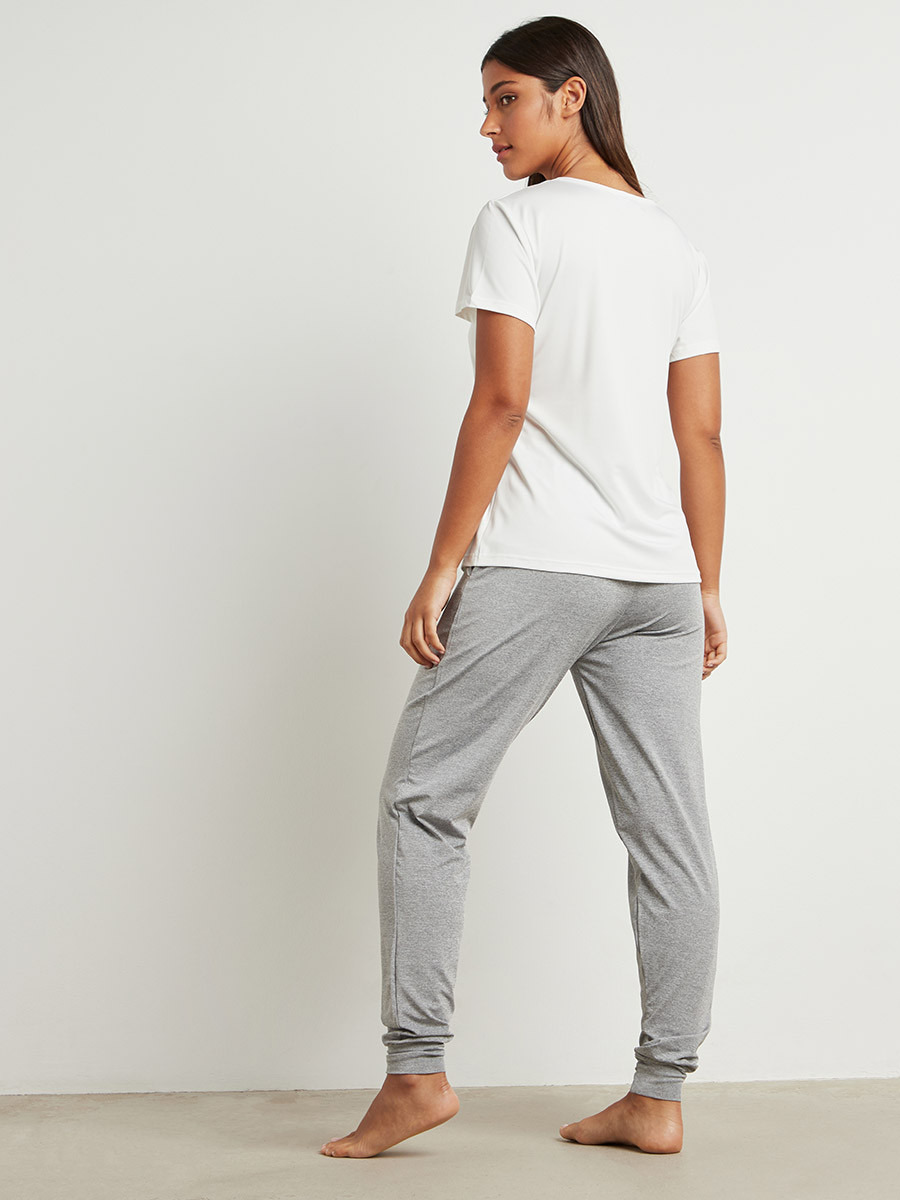 مجموعة من تيشيرت مطبوع وبنطلون بيجاما من ستايلي-women-clothing-nightwear-pyjamas-bottoms-image-3