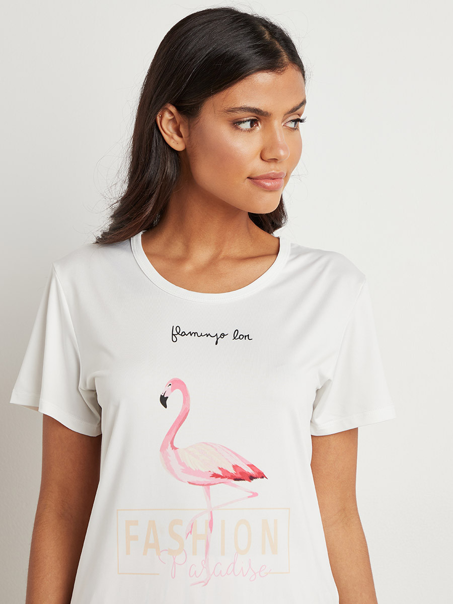 مجموعة من تيشيرت مطبوع وشورت من ستايلي-women-clothing-nightwear-pyjamas-longsets-image-4