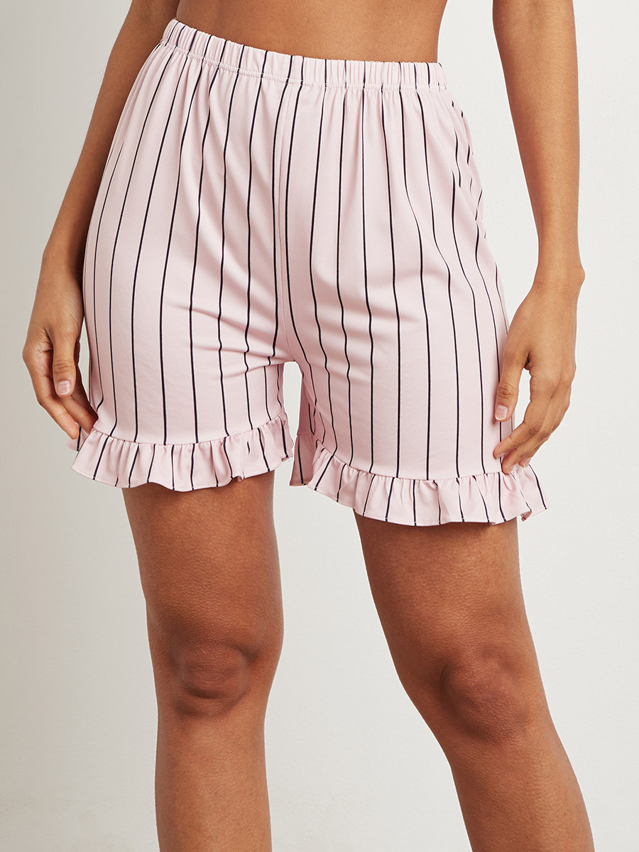 مجموعة من تيشيرت مطبوع وشورت من ستايلي-women-clothing-nightwear-pyjamas-longsets-image-5