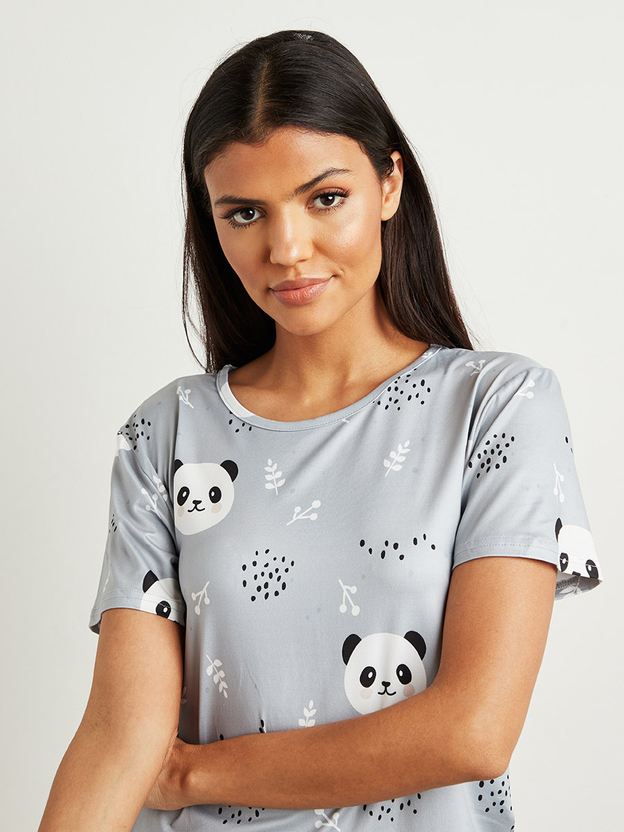 مجموعة من تيشيرت وبنطلون بيجاما من ستايلي-women-clothing-nightwear-pyjamas-bottoms-image-4