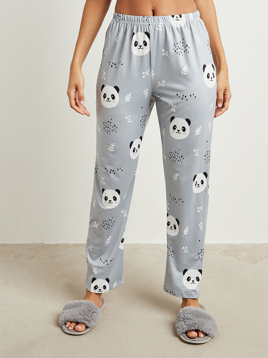 مجموعة من تيشيرت وبنطلون بيجاما من ستايلي-women-clothing-nightwear-pyjamas-bottoms-image-5