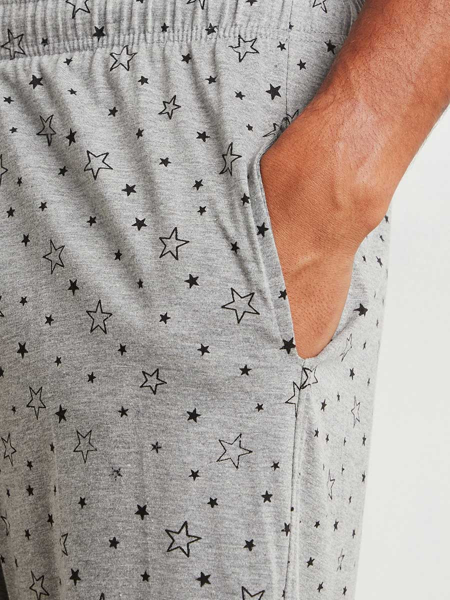 Star Print T-shirt and Short Set-men-clothing-nightwear-tshirts-image-5