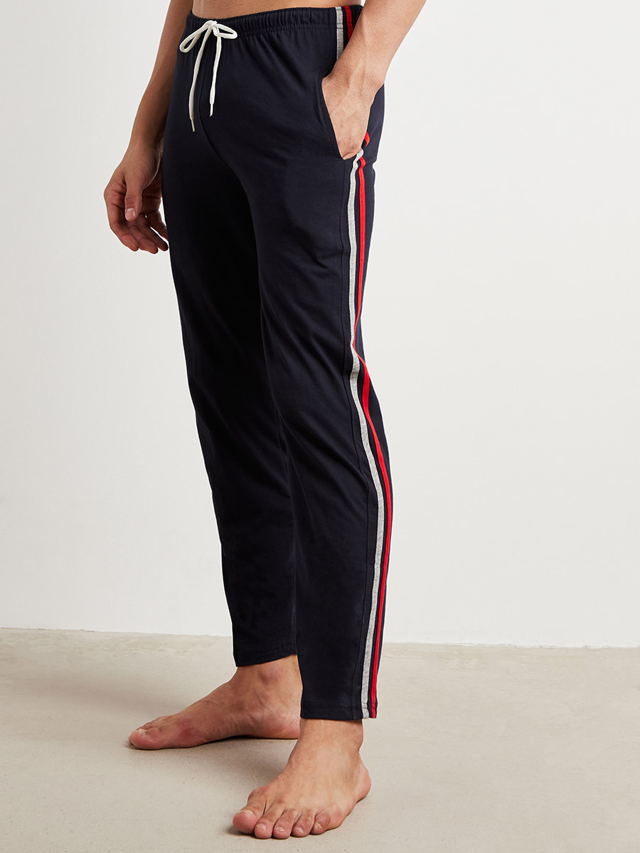 Striped T-shirt and Straight Pyjama Set-men-clothing-nightwear-tshirts-image-3