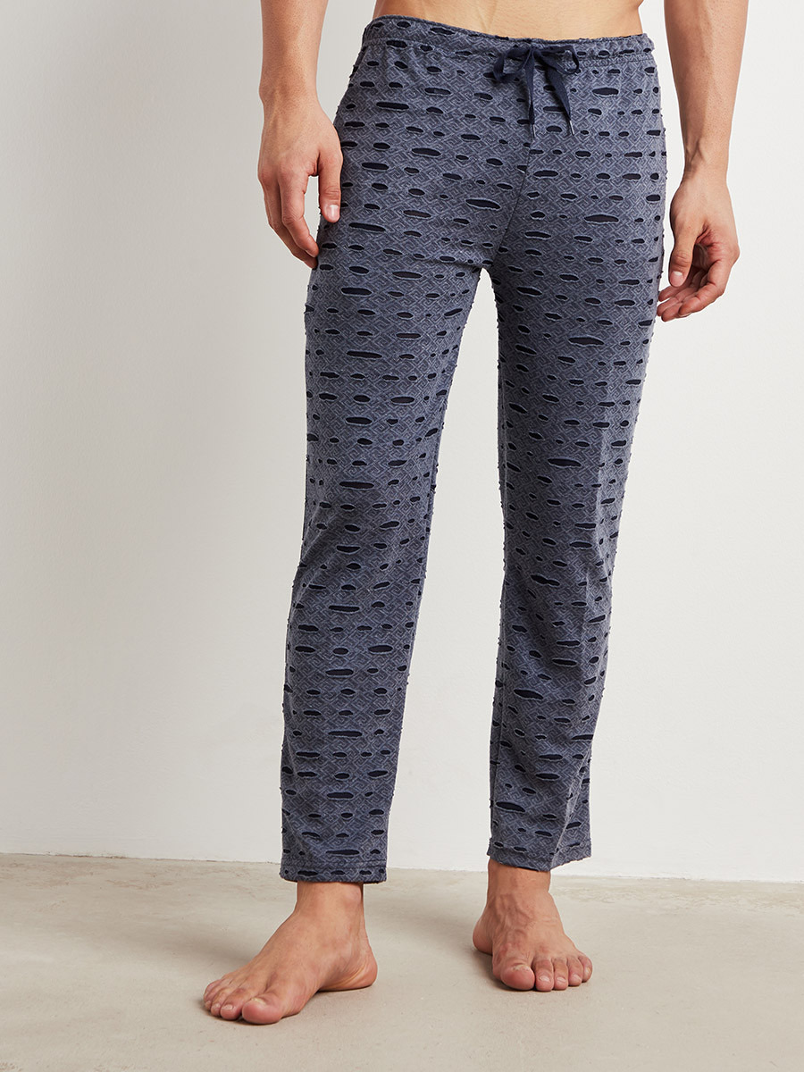 بنطلون بارز الملمس بأرجل واسعة من ستايلي-men-clothing-nightwear-pyjamaandshorts-image-2