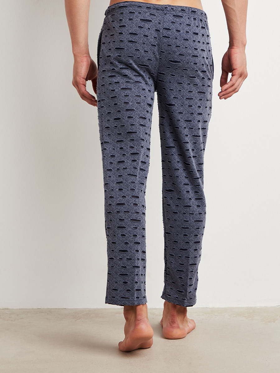 Styli Textured Straight Fit Pants with Side Pocket-men-clothing-nightwear-pyjamaandshorts-image-3