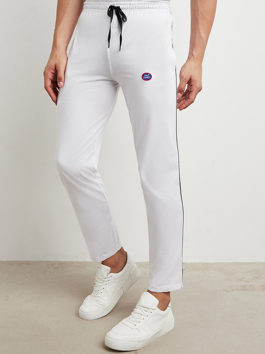 Styli Solid Drawstring Waist Lounge Pants with Side Pocket-men-clothing-nightwear-pyjamaandshorts-image-1