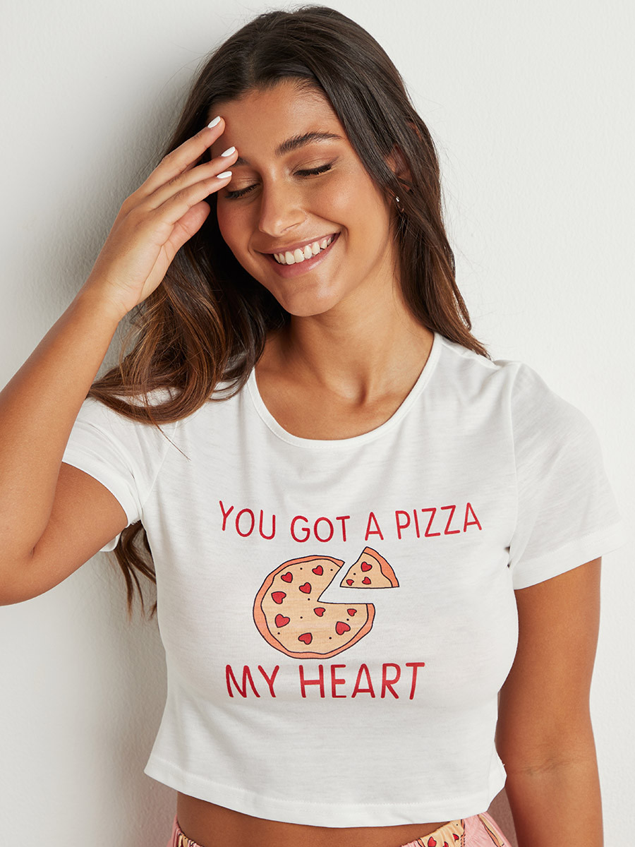 Styli Pizza My Heart Graphic Printed Crop T-shirt and Shorts Set-women-clothing-nightwear-pyjamas-longsets-image-5