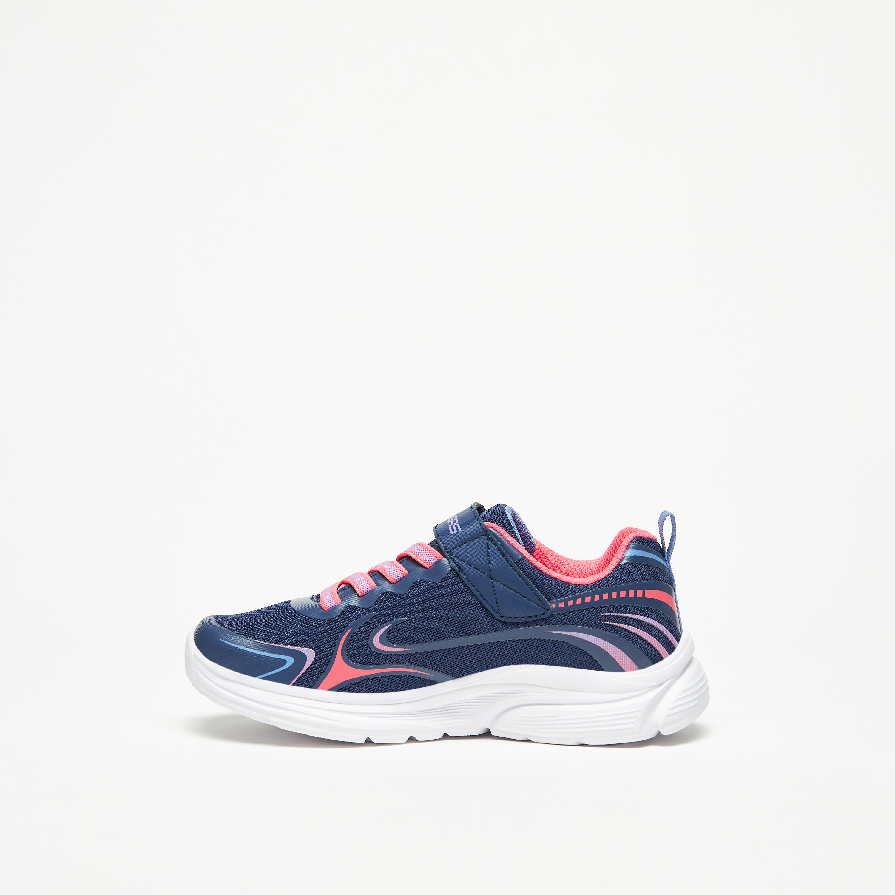سكيتشرز حذاء رياضي ويفي لايتس مضيء ميموري فوم كاحل منخفض للبنات 303520L-AQPK | OE-girls-shoes-sneakers-image-3