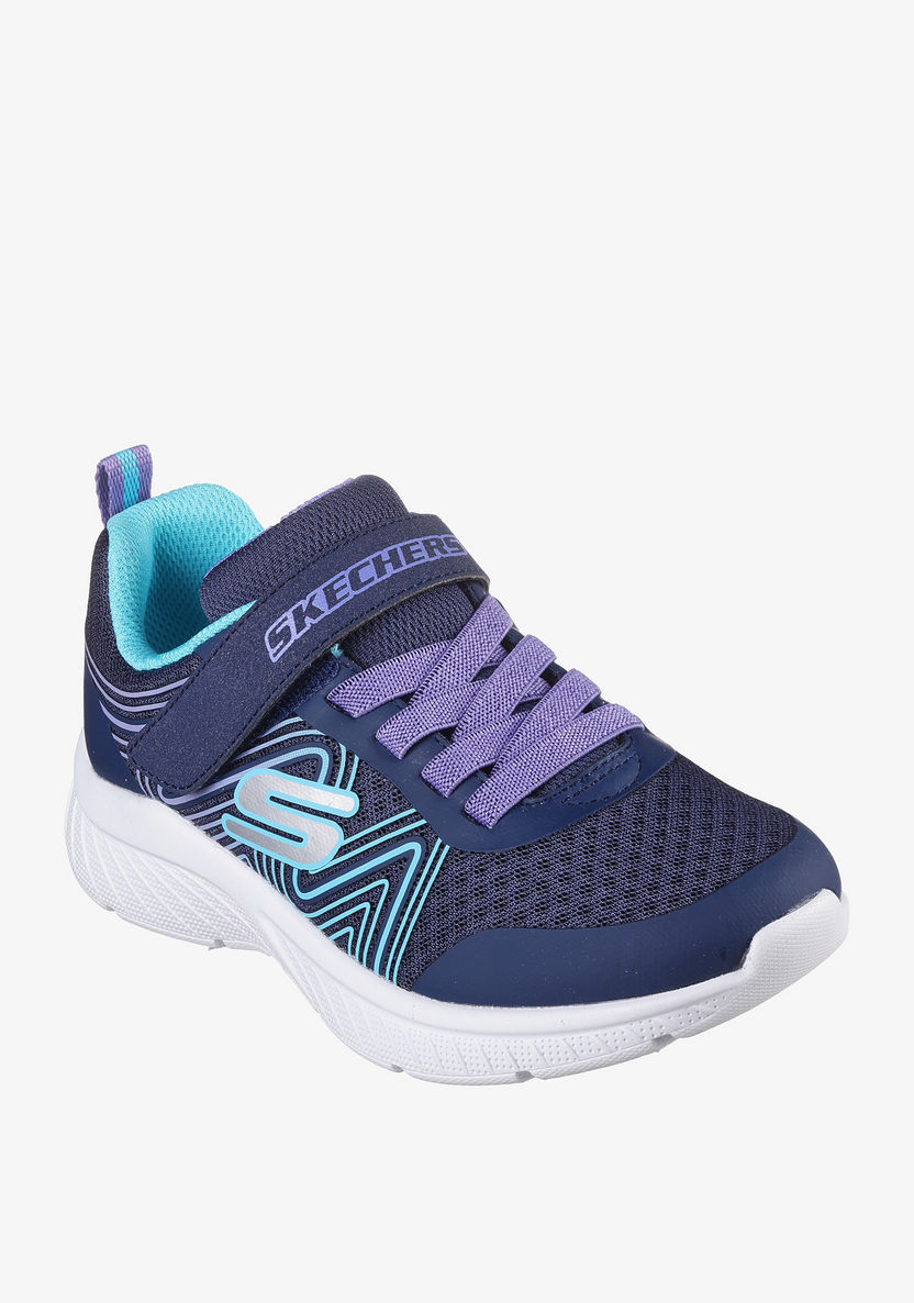 Skechers Girl's Logo Detail Sports Shoes with Hook and Loop Closure - MICROSPEC PLUS-Girl%27s Sports Shoes-image-0