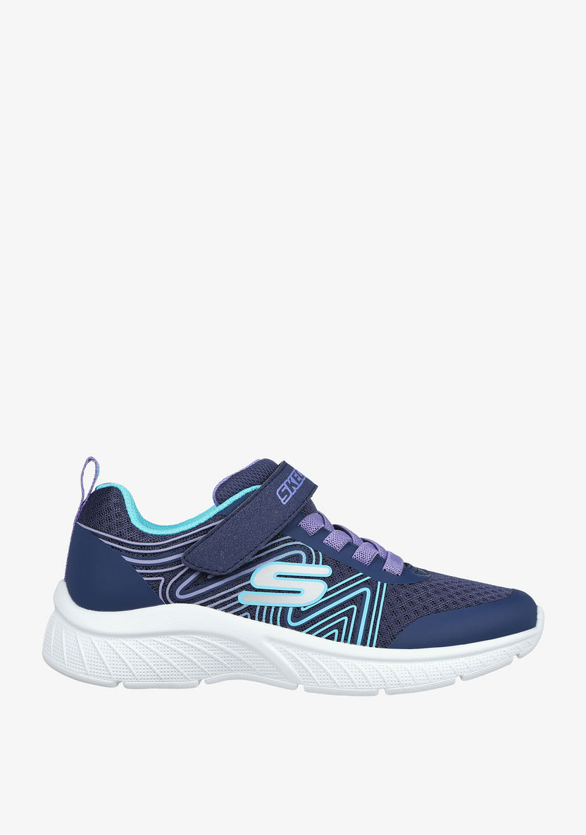 Skechers Girl's Logo Detail Sports Shoes with Hook and Loop Closure - MICROSPEC PLUS-Girl%27s Sports Shoes-image-1