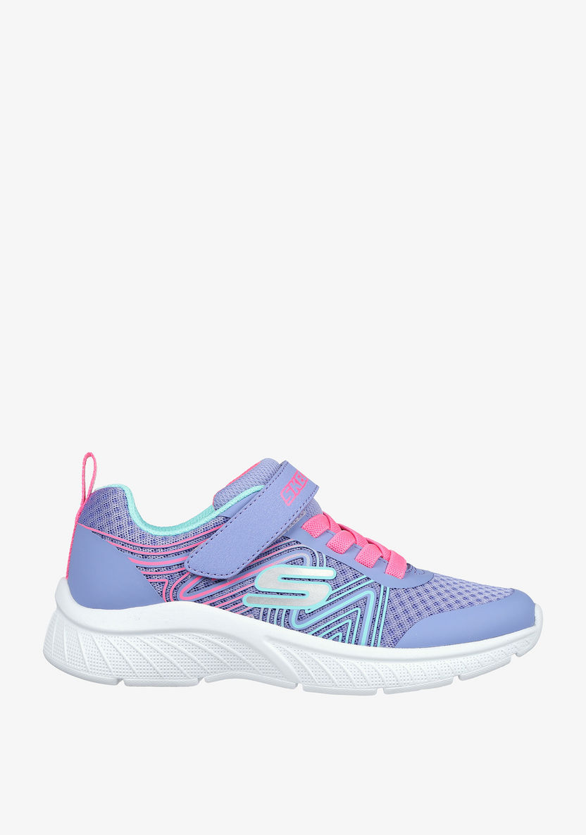 Skechers Girls' Textured Sports Shoes with Hook and Loop Closure - MICROSPEC PLUS-Girl%27s Sports Shoes-image-1